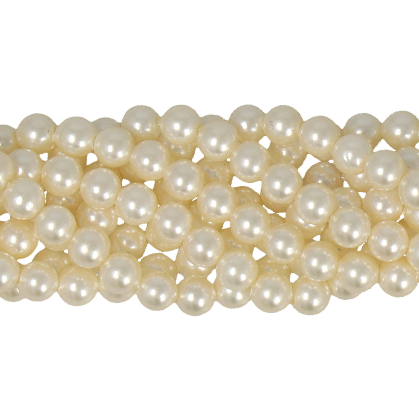 shell pearl beads creamrose round 4mm | 16-inch strand