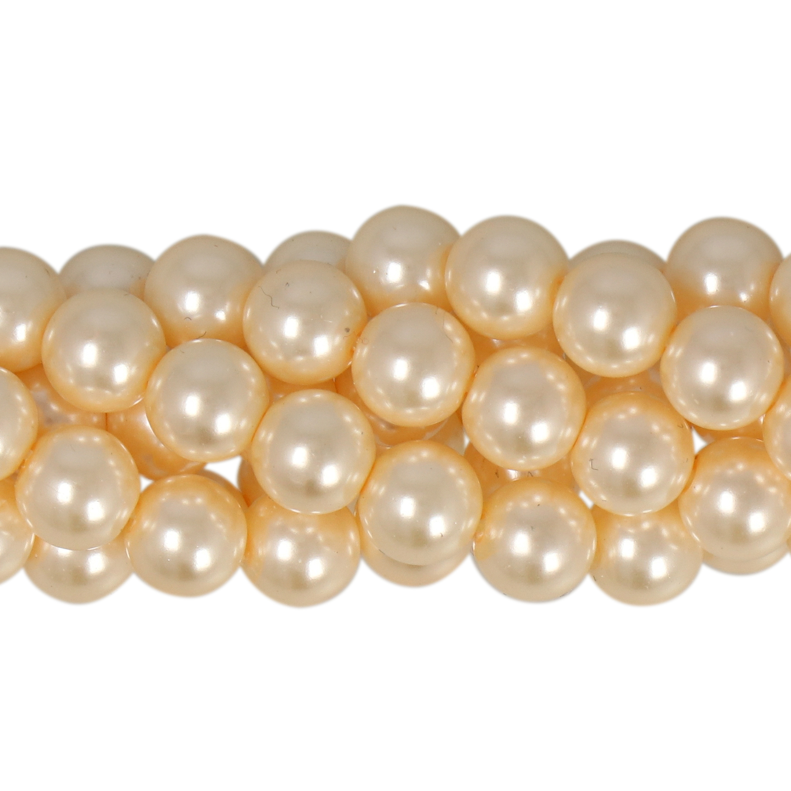 shell pearl beads creamrose round 6mm | 16-inch strand