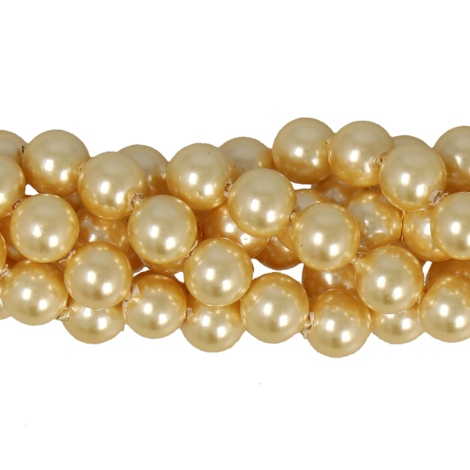 muschelkernperlen gold runde 6mm | strang 38/40cm