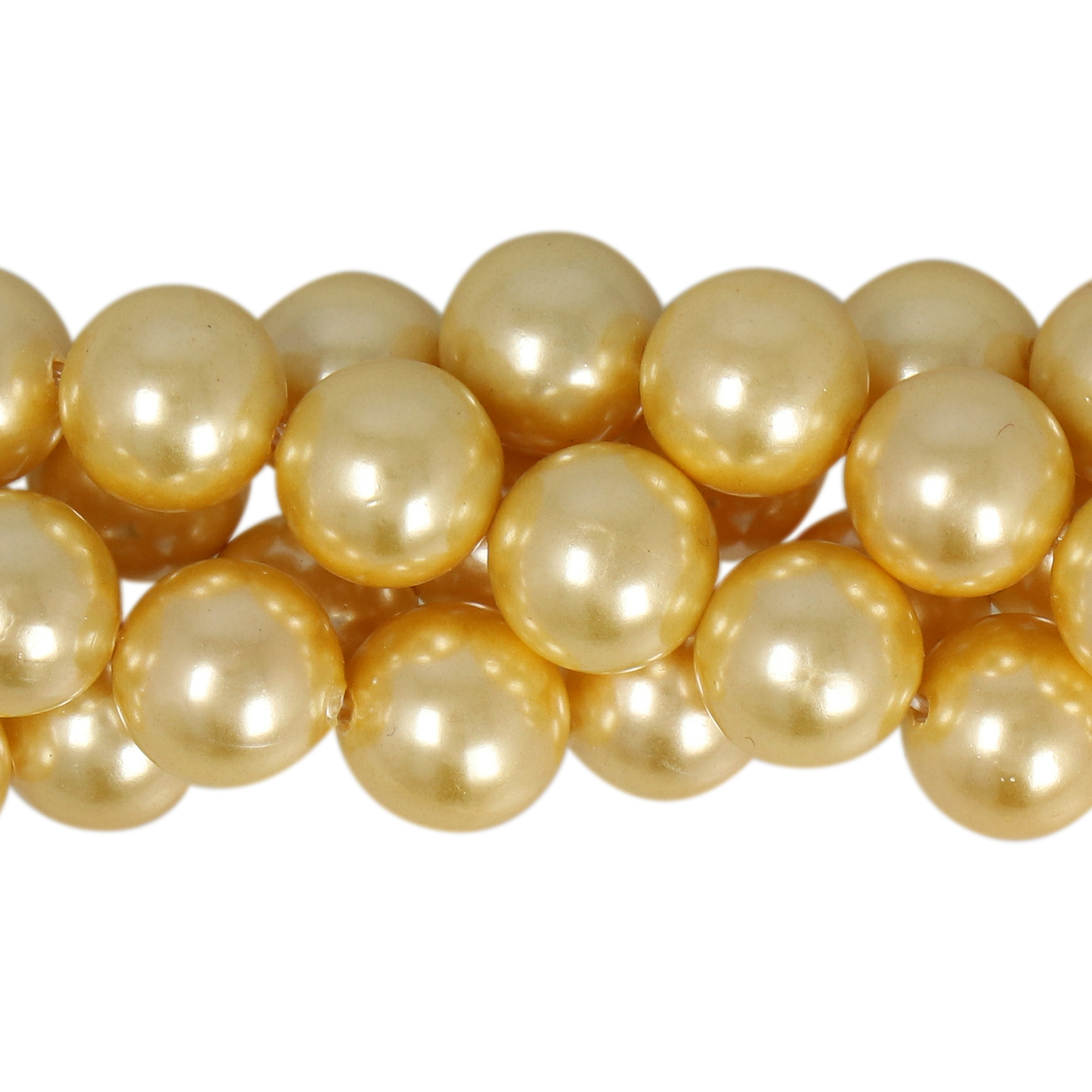 muschelkernperlen gold runde 8mm | strang 38/40cm