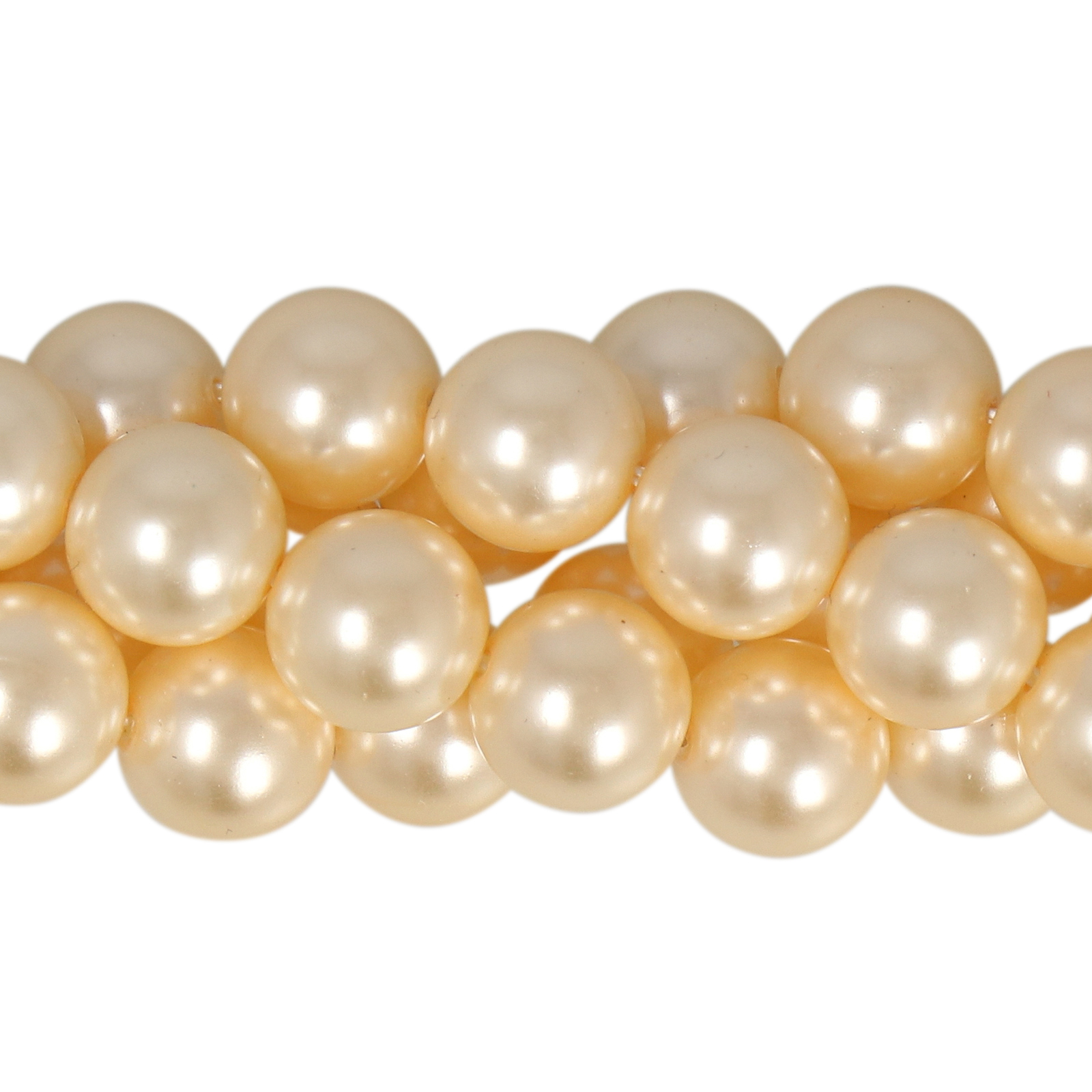 shell pearl beads creamrose round 8mm | 16-inch strand
