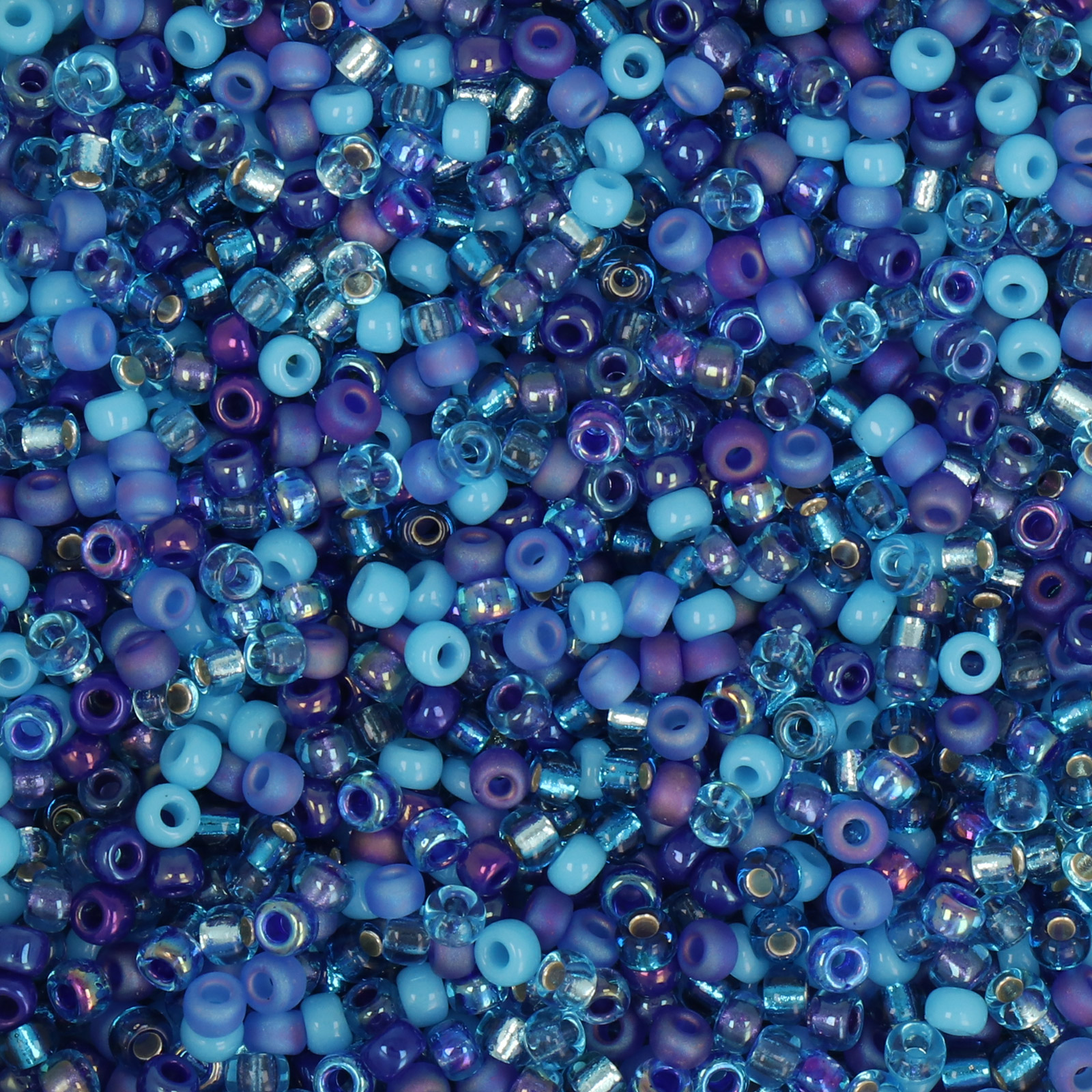 miyuki rocailles 8/0 - blue tones mix (mix02) | 10gr