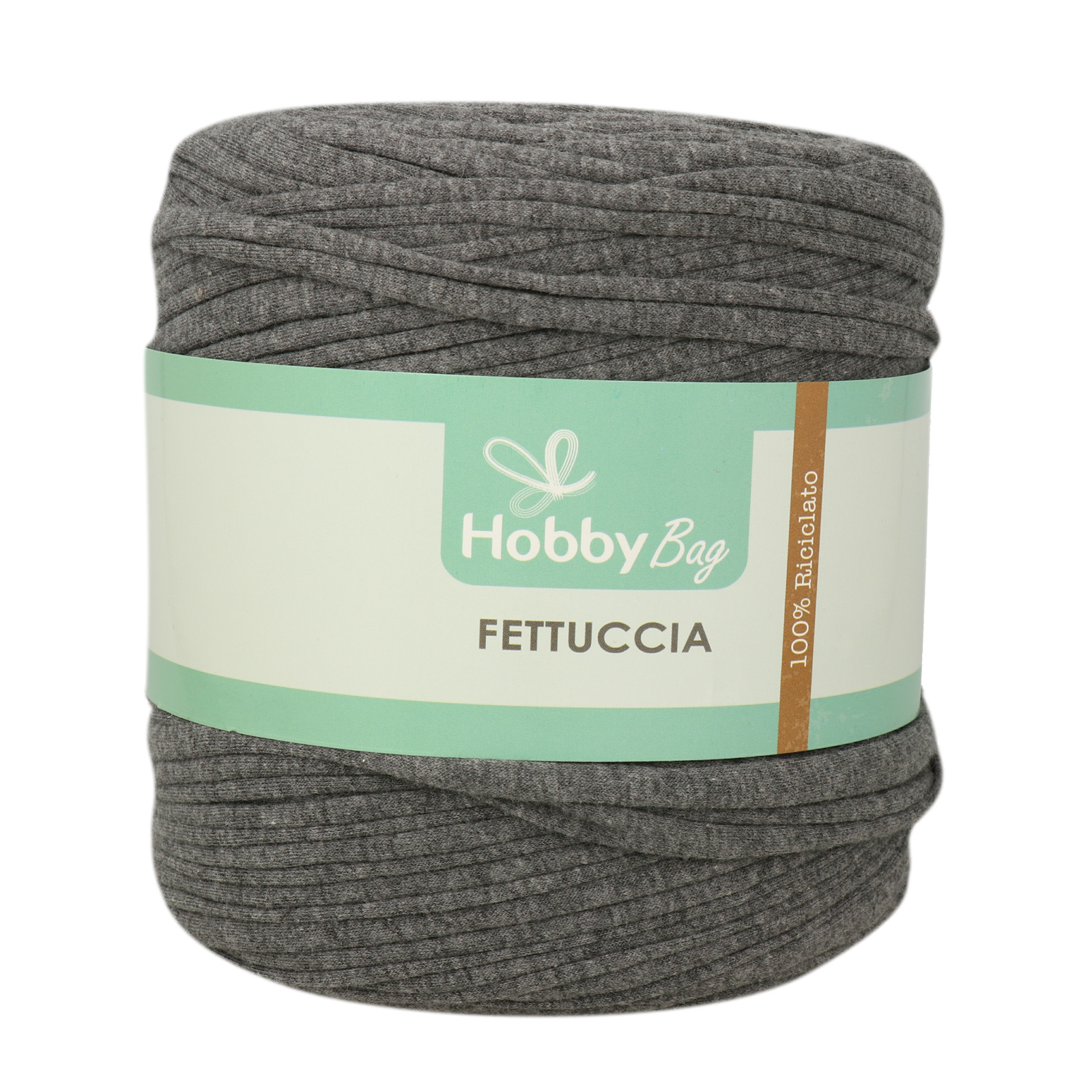 fettuccia hobbybag - dark melange grey - 500-800gr (110-130mt) | 1pc