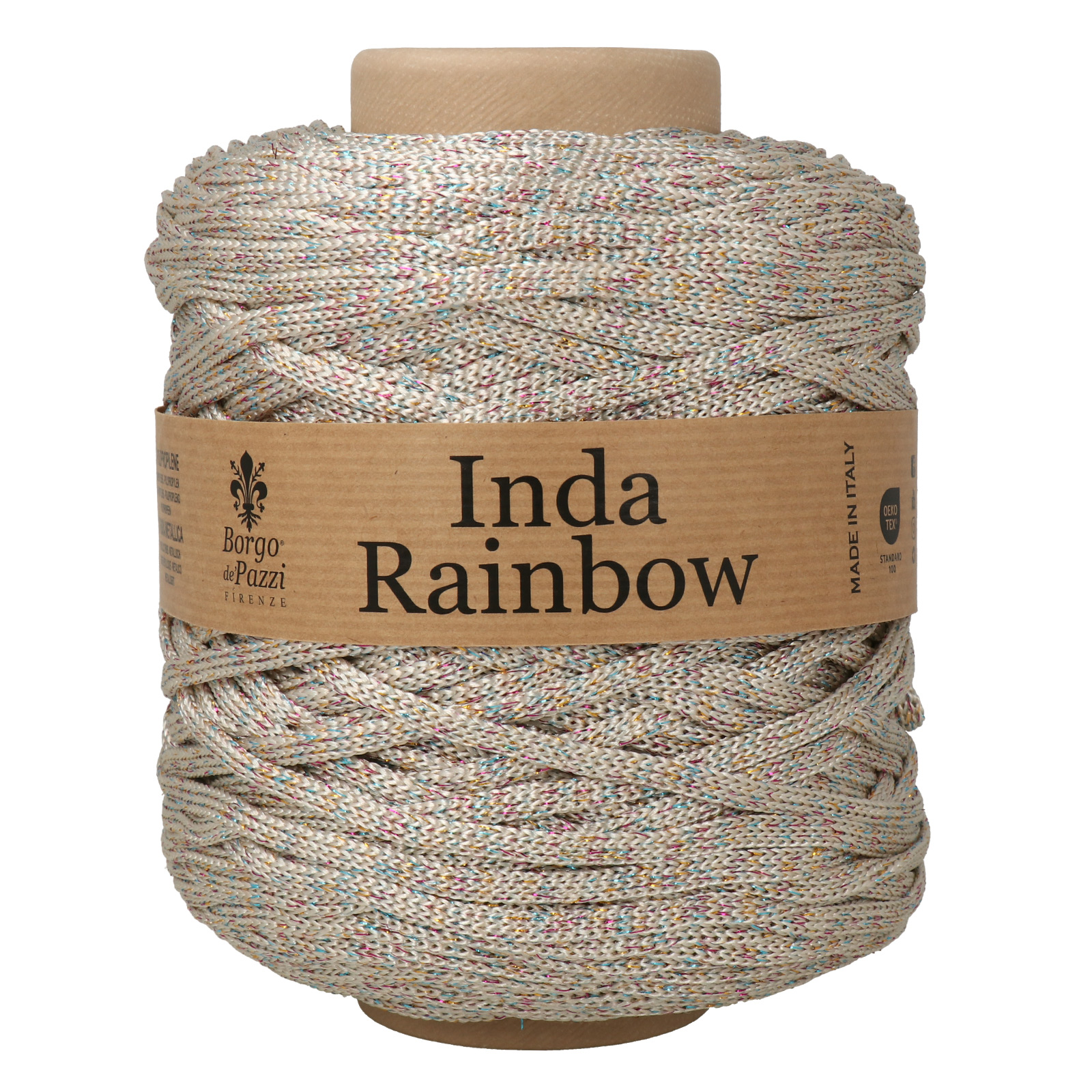 borgo de' pazzi inda rainbow - cream/multicolor (2) - 535gr (165mt) | 1pc