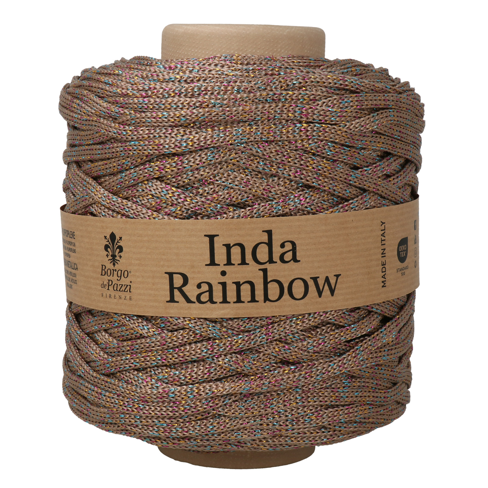 borgo de' pazzi inda rainbow - beige/multicolor (3) - 535gr (165mt) | 1pc