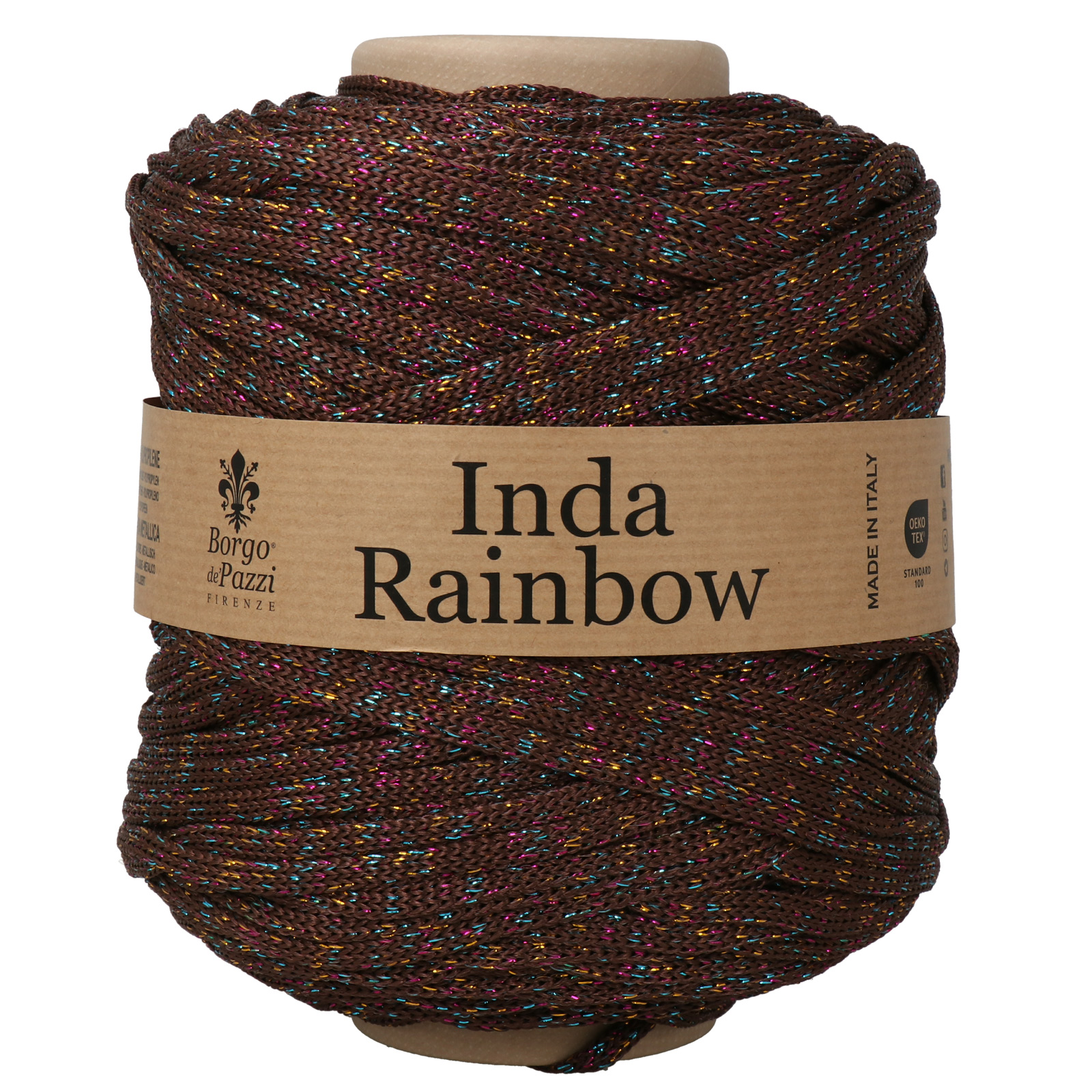 borgo de' pazzi inda rainbow - brown/multicolor (27) - 535gr (165mt) | 1pc