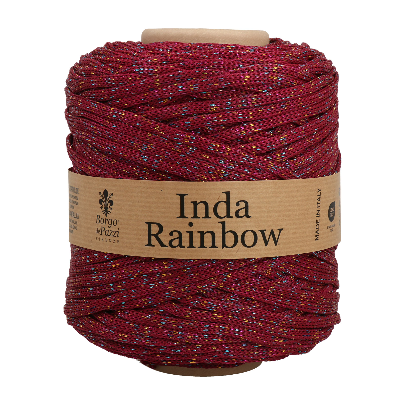 borgo de' pazzi inda rainbow - magenta/multicolor (6) - 535gr (165mt) | 1pc