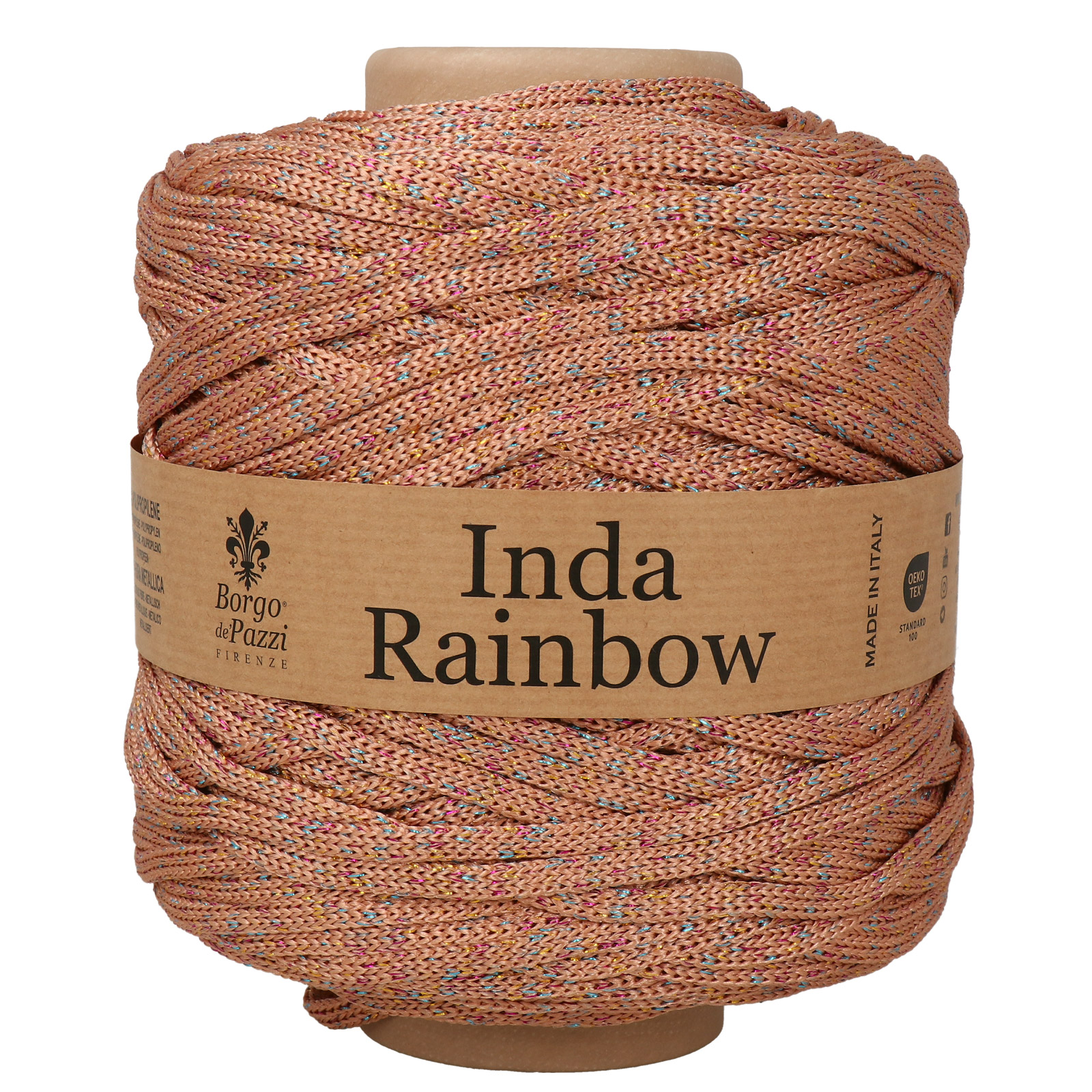borgo de' pazzi inda rainbow - salmon/multicolor (32) - 535gr (165mt) | 1pc