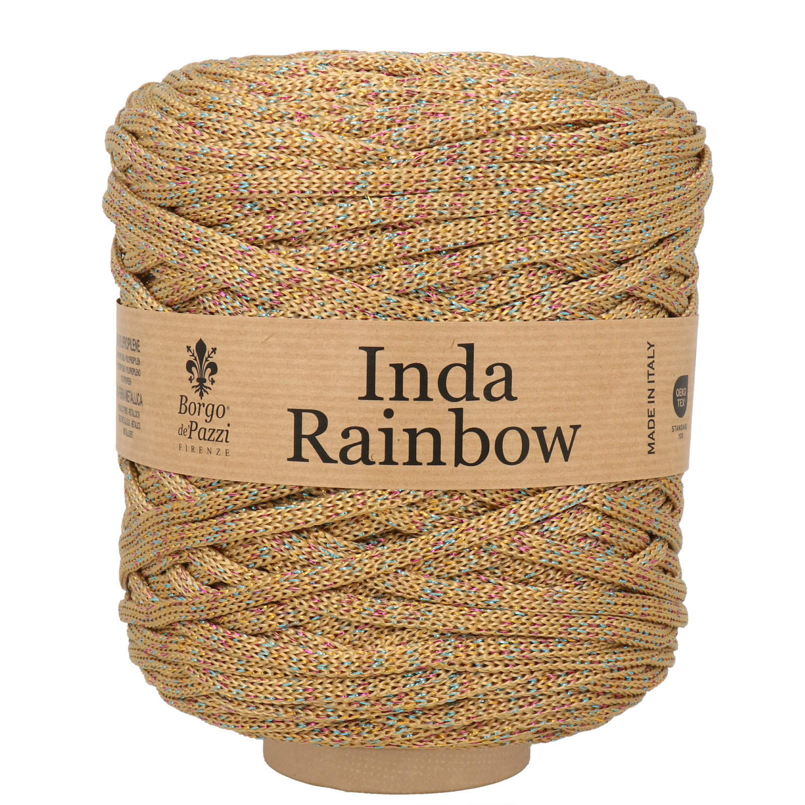 borgo de' pazzi inda rainbow - gold/multicolor (34) - 535gr (165mt) | 1pc