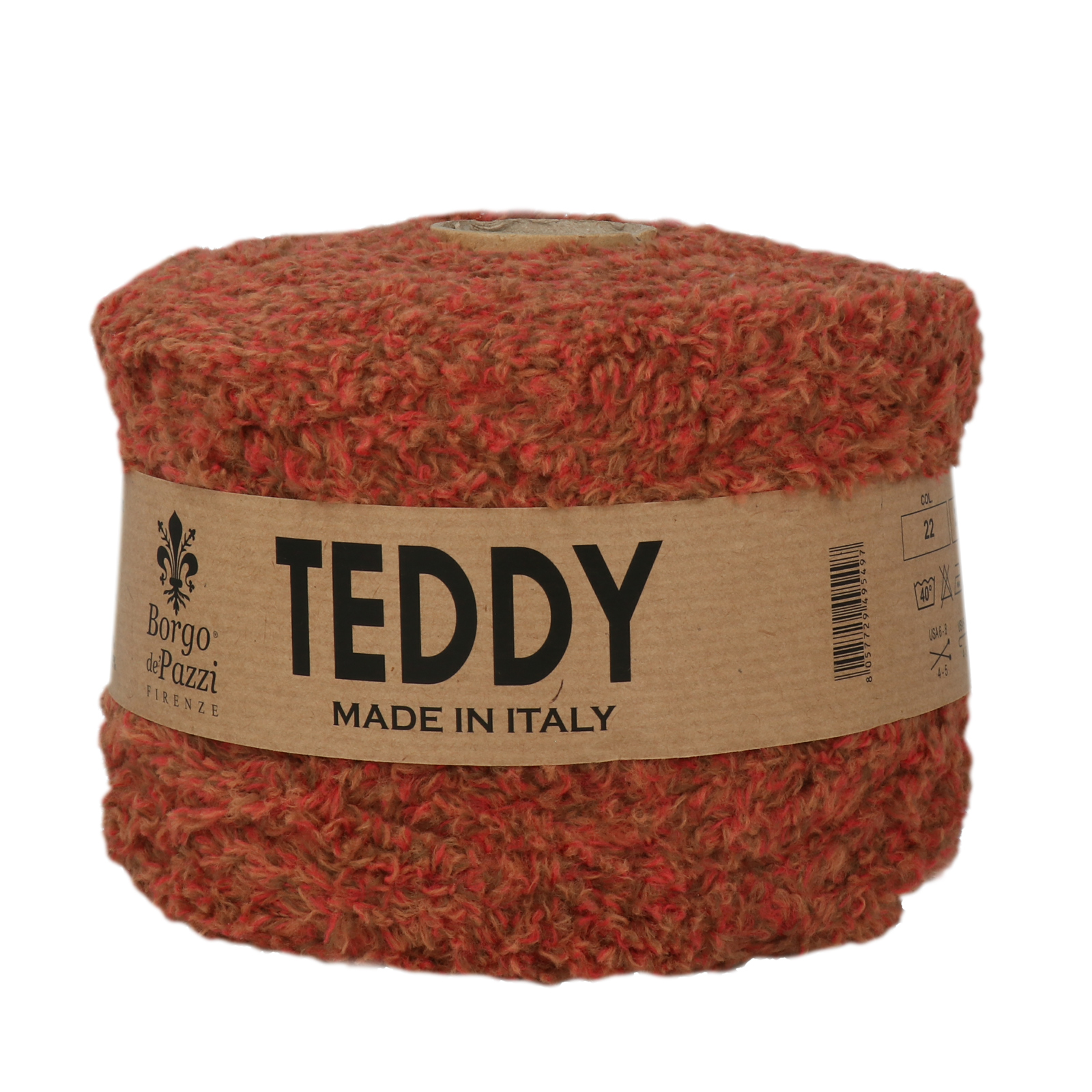 borgo de' pazzi teddy - coral (22) - 500gr (480mt) | 1pc