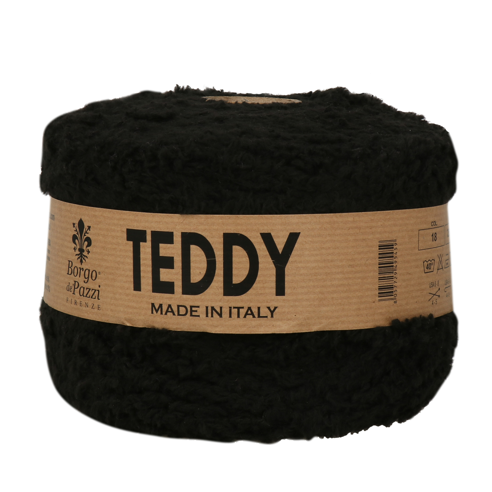 borgo de' pazzi teddy - schwarz (18) - 500gr (480mt) | 1st