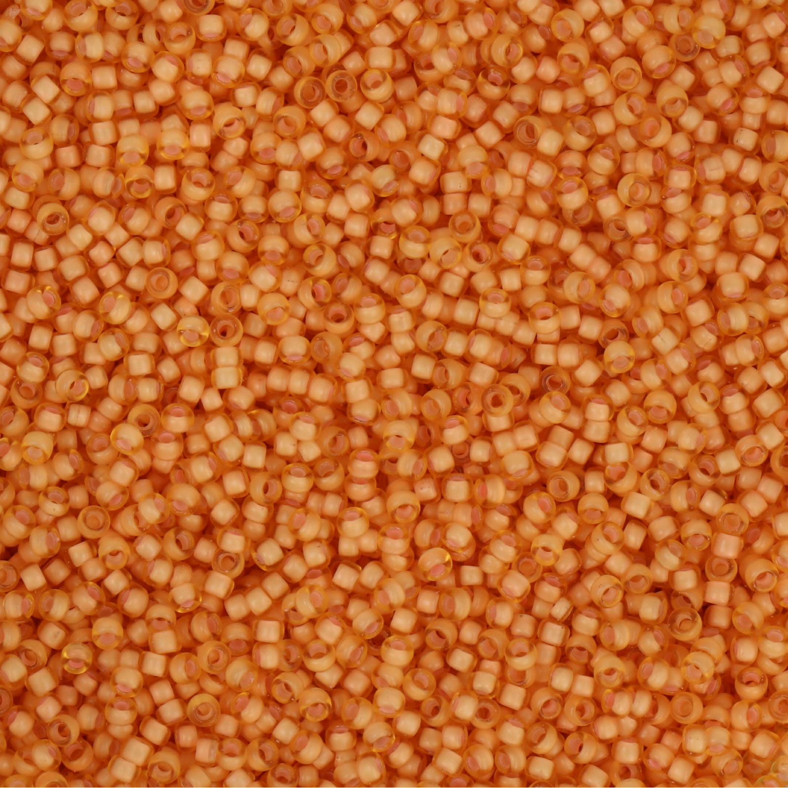 miyuki rocailles 11/0 - color-lined semi matte peach/light topaz (1922) | 10gr
