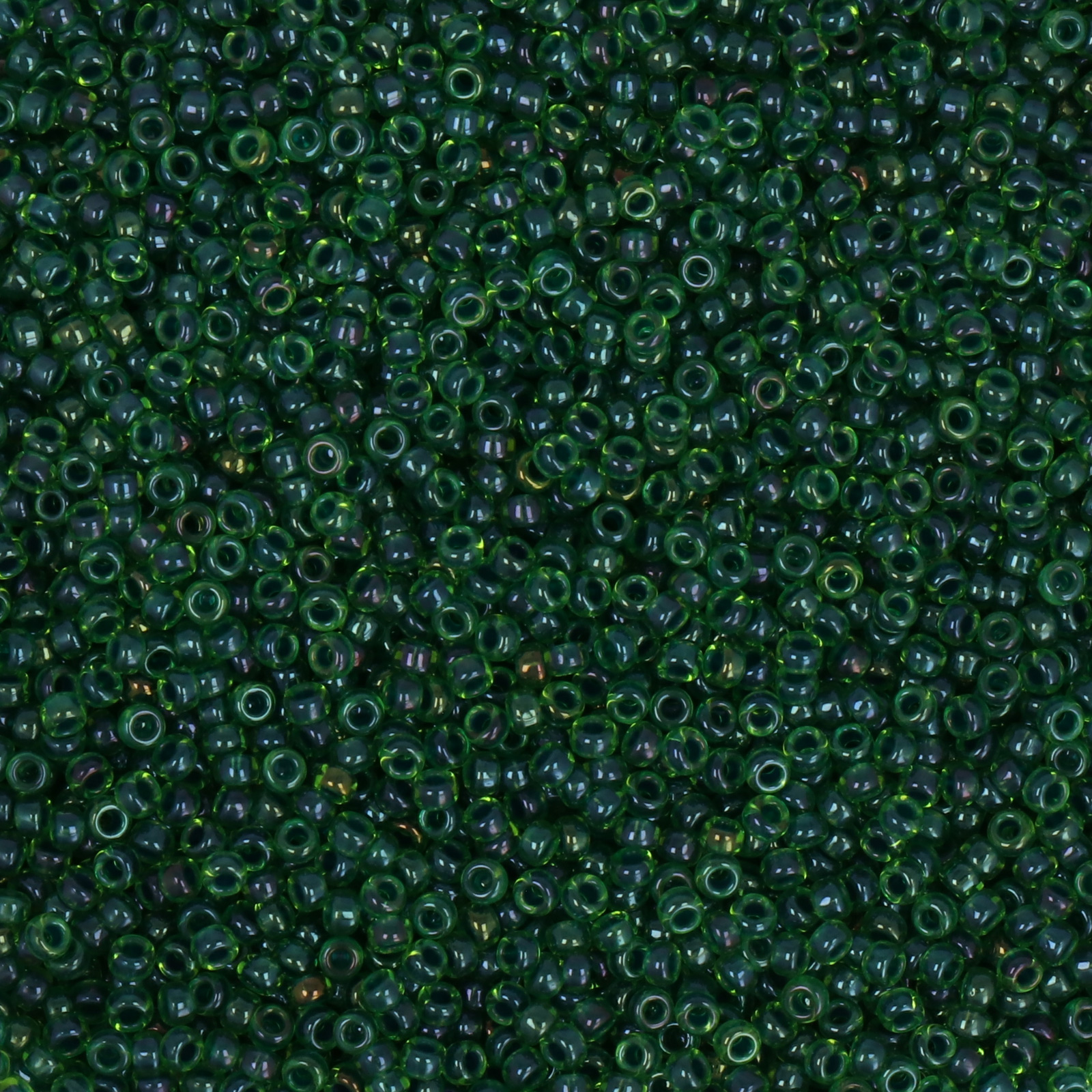 miyuki rocailles 11/0 - dark blue lined green ab (332) | 10gr