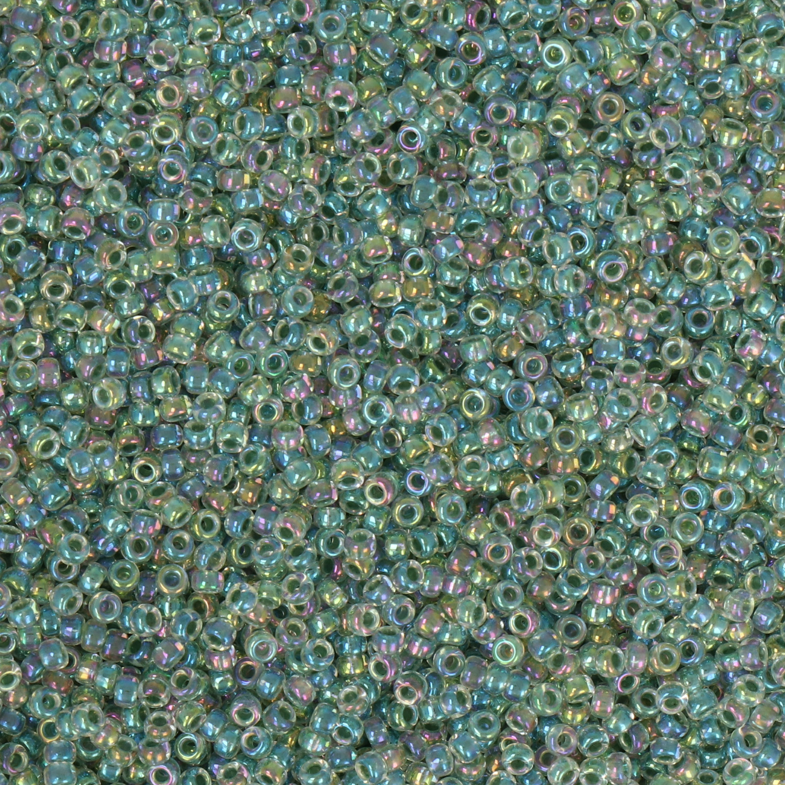miyuki rocailles 11/0 - color-lined lime/crystal ab (277) | 10gr