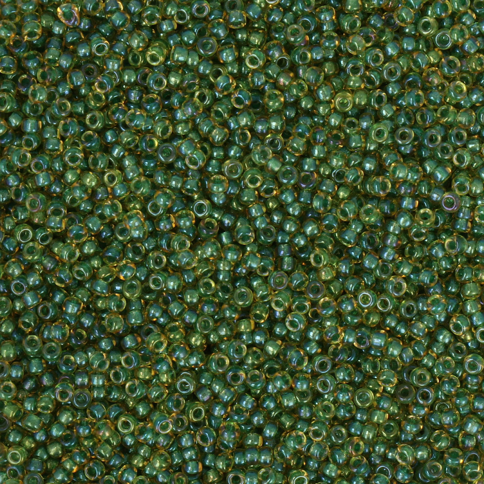miyuki rocailles 11/0 - color-lined light blue/topaz luster (375) | 10gr
