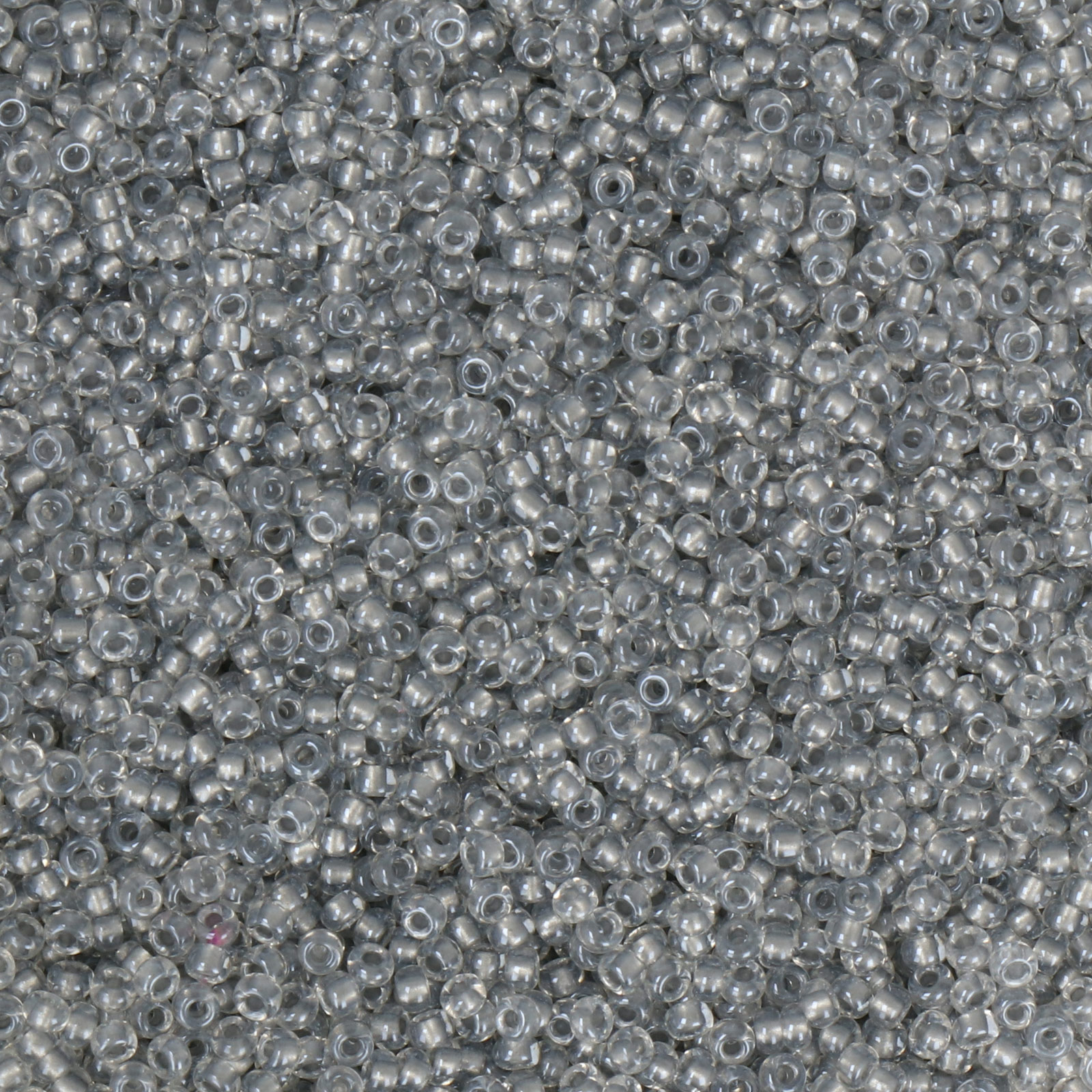miyuki rocailles 11/0 - color-lined sparkling pewter/crystal (242) | 10gr