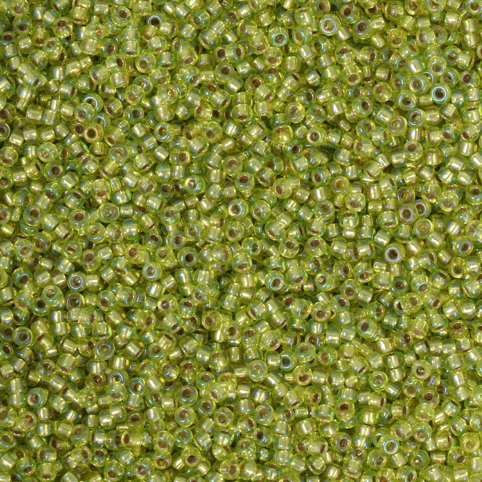 miyuki rocailles 11/0 - silver-lined chartreuse ab (1014) | 10gr