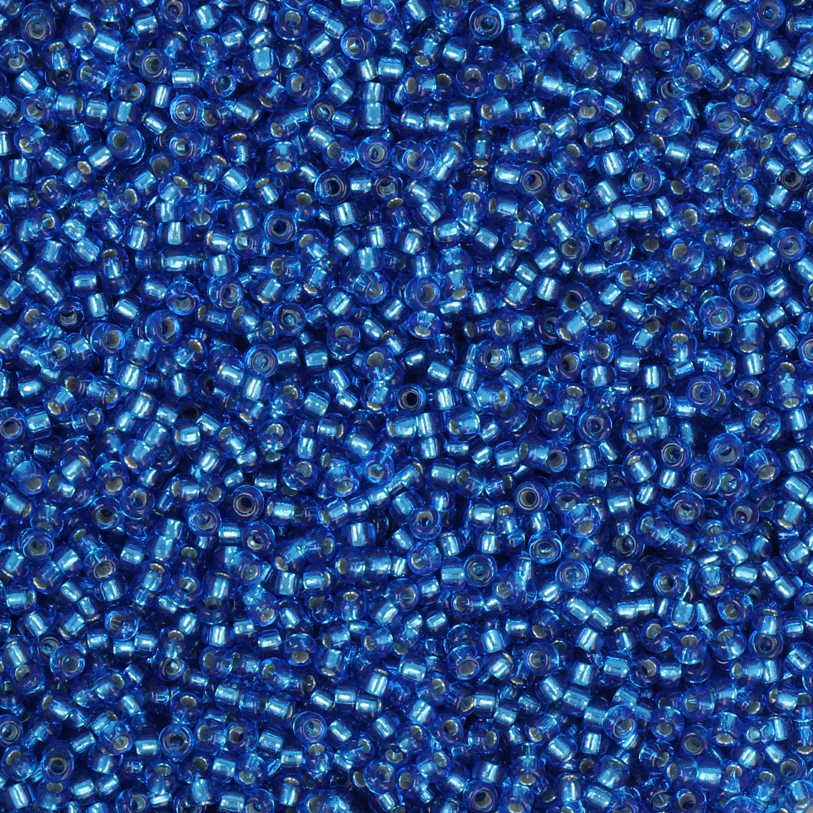 miyuki rocailles 11/0 - silver-lined dark aqua (1444) | 10gr