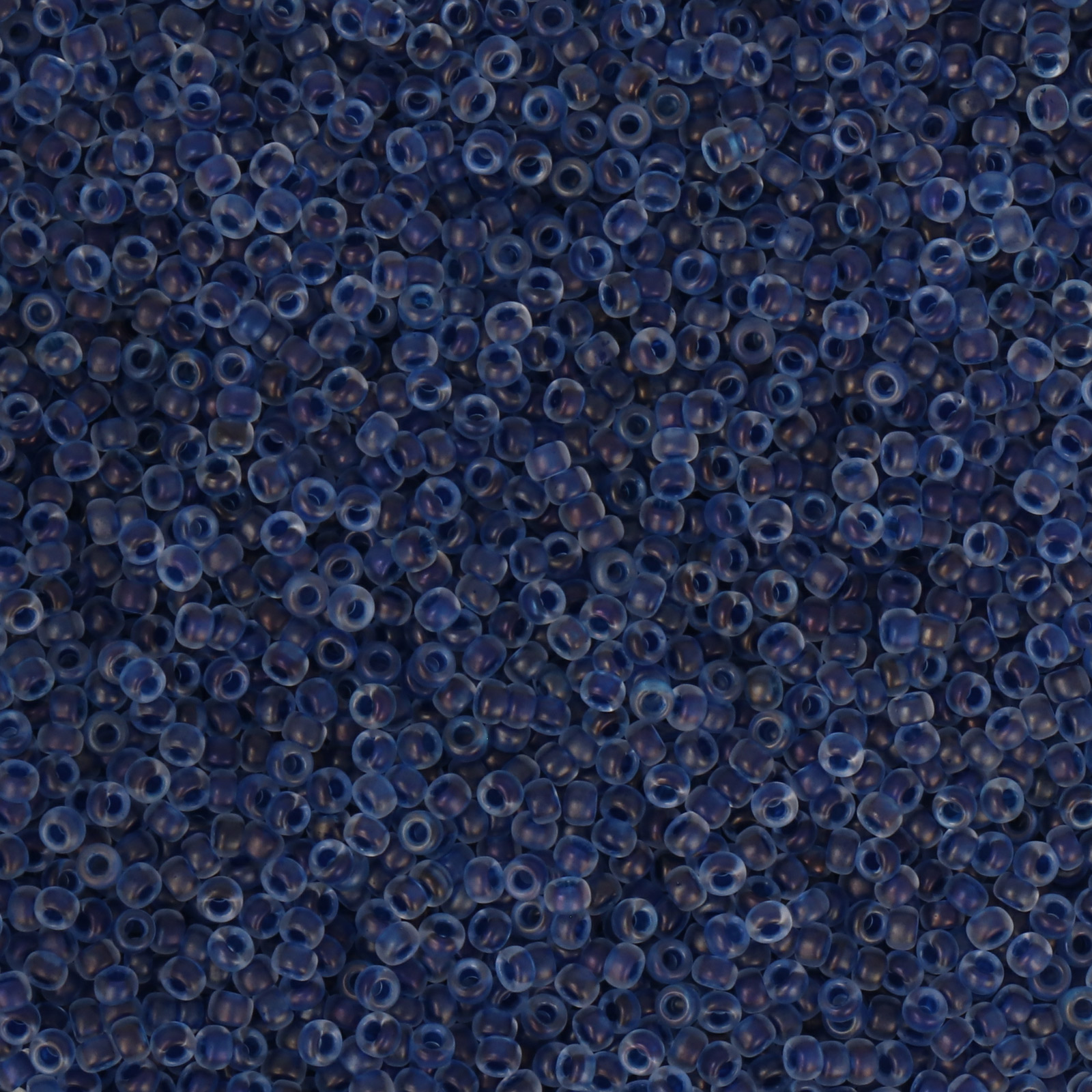 miyuki rocailles 11/0 - color-lined blue/crystal luster (1928) | 10gr