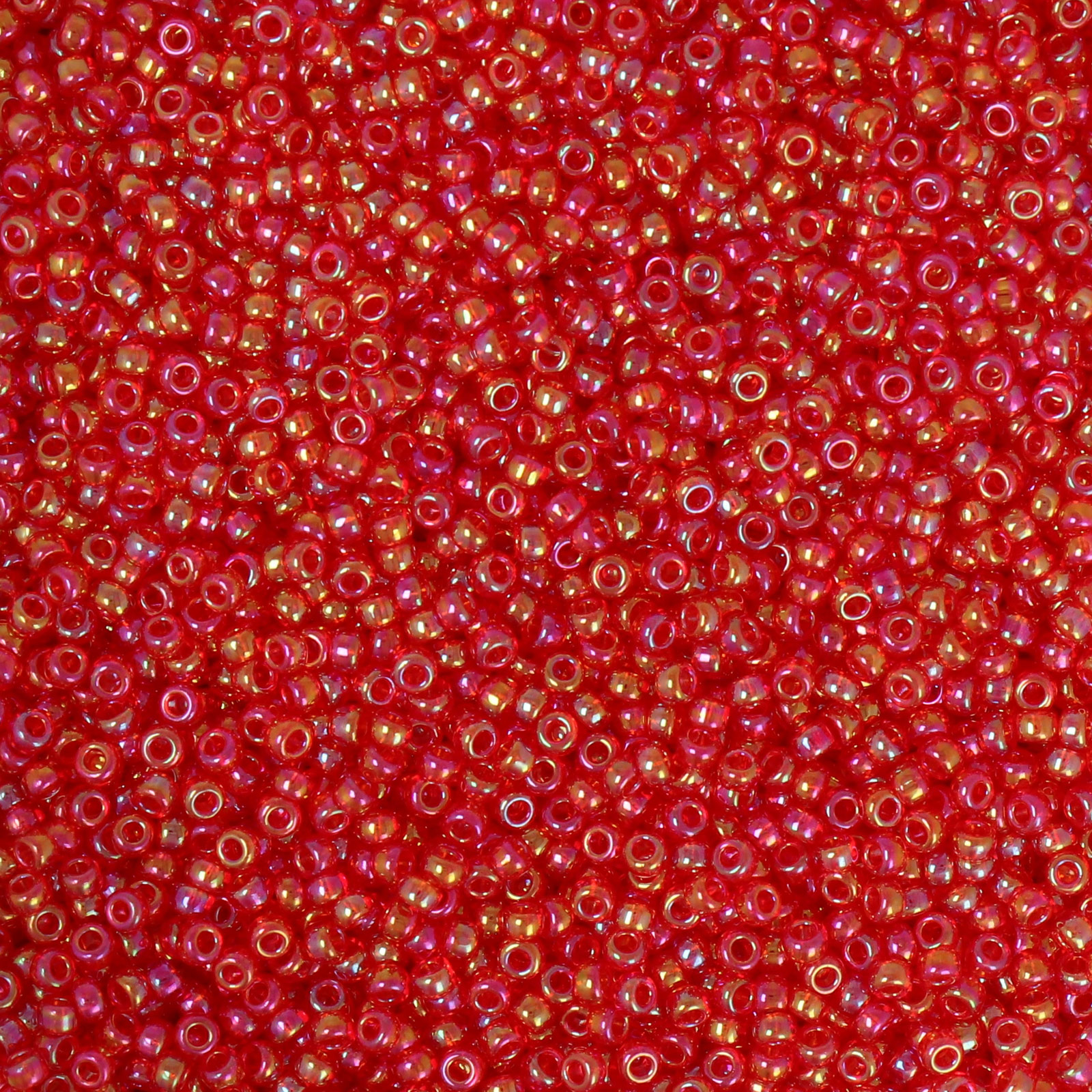 miyuki rocailles 11/0 - transparent red ab (254d) | 10gr