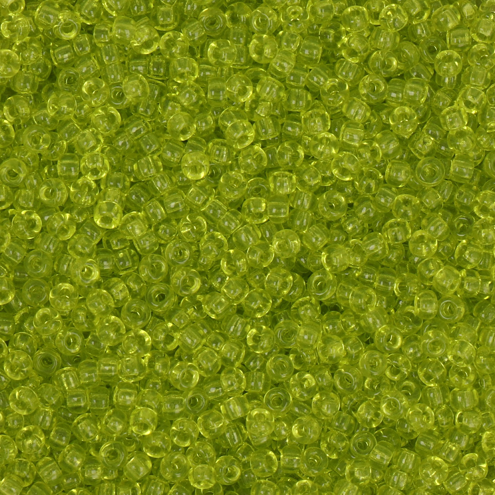 miyuki rocailles 8/0 - transparent chartreuse (143) | 10gr
