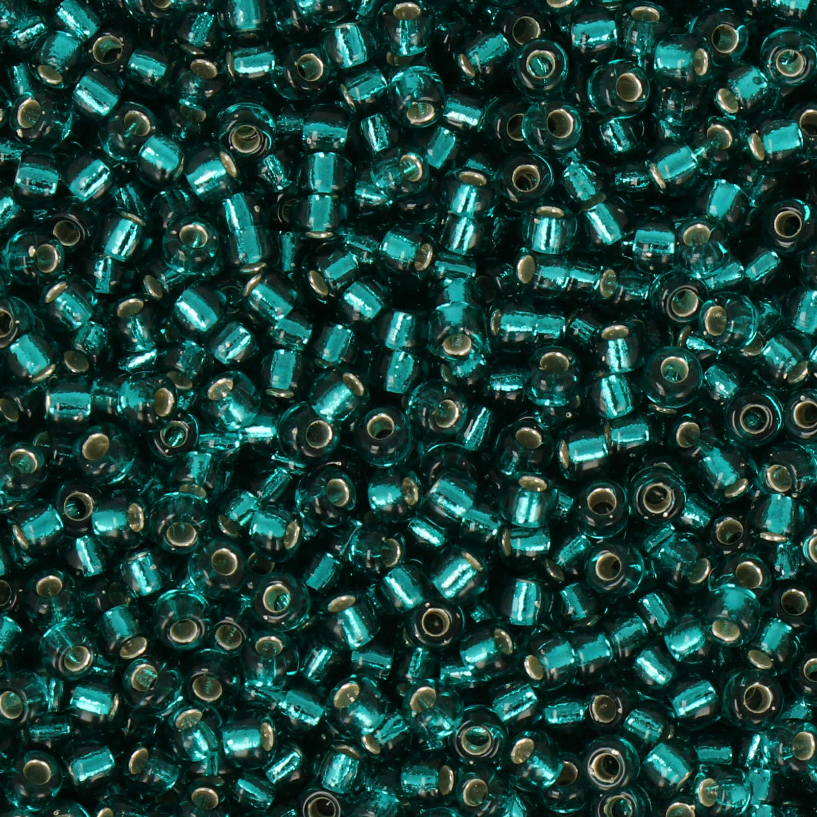 miyuki rocailles 8/0 - silver-lined teal (2425) | 10gr