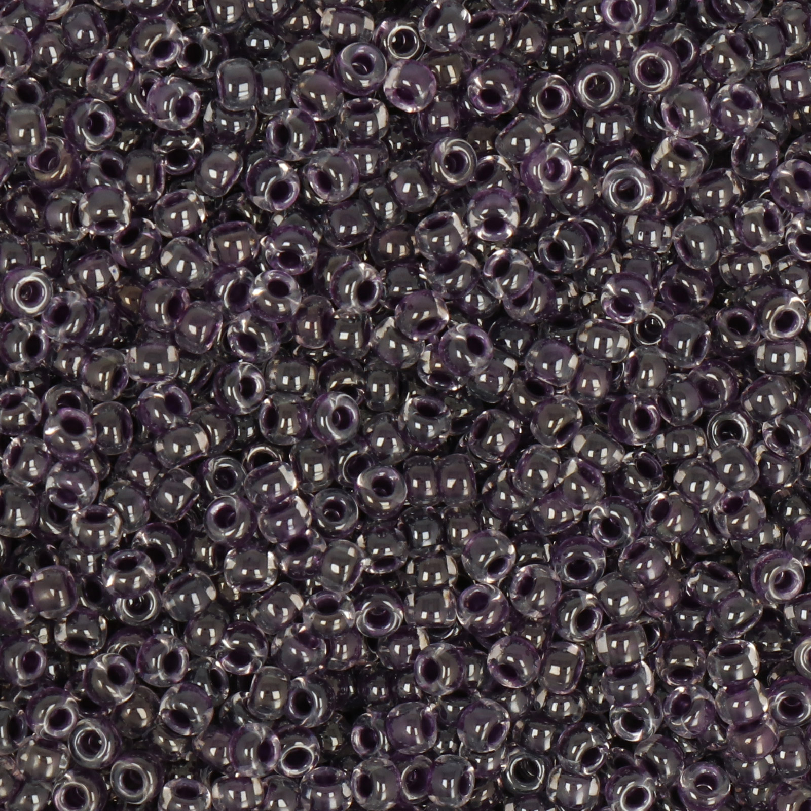 miyuki rocailles 8/0 - color-lined grape/crystal | 10gr