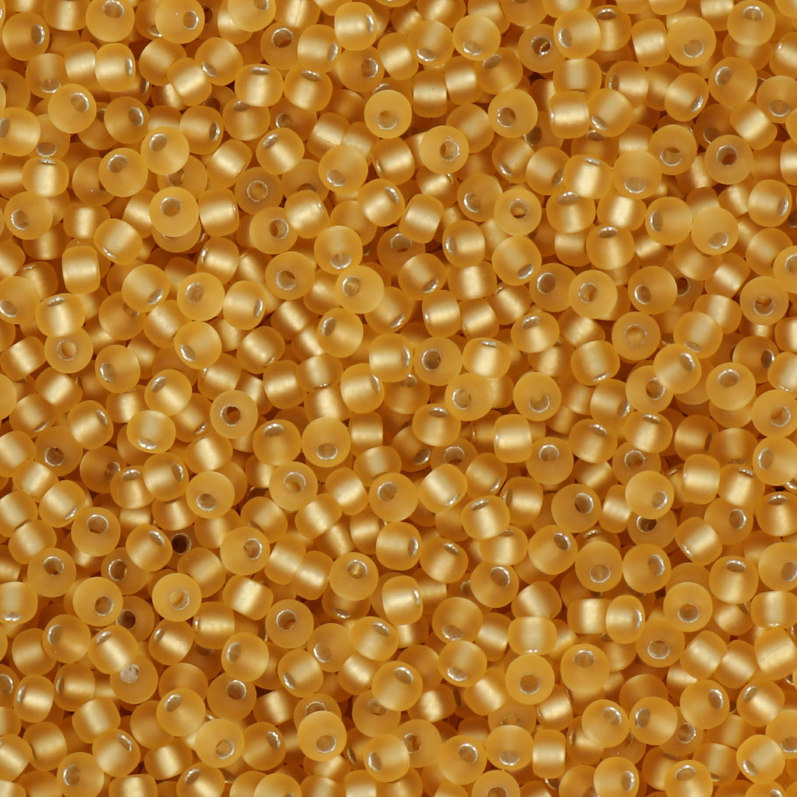 miyuki rocailles 8/0 - matte silver-lined gold (3f) | 10gr