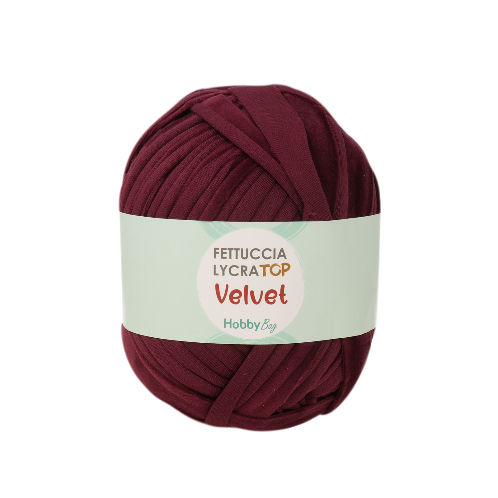 hobbybag t-shirt yarn fettuccia lycra top velvet - traubentrester (5) - 300gr (60mt) | 1st