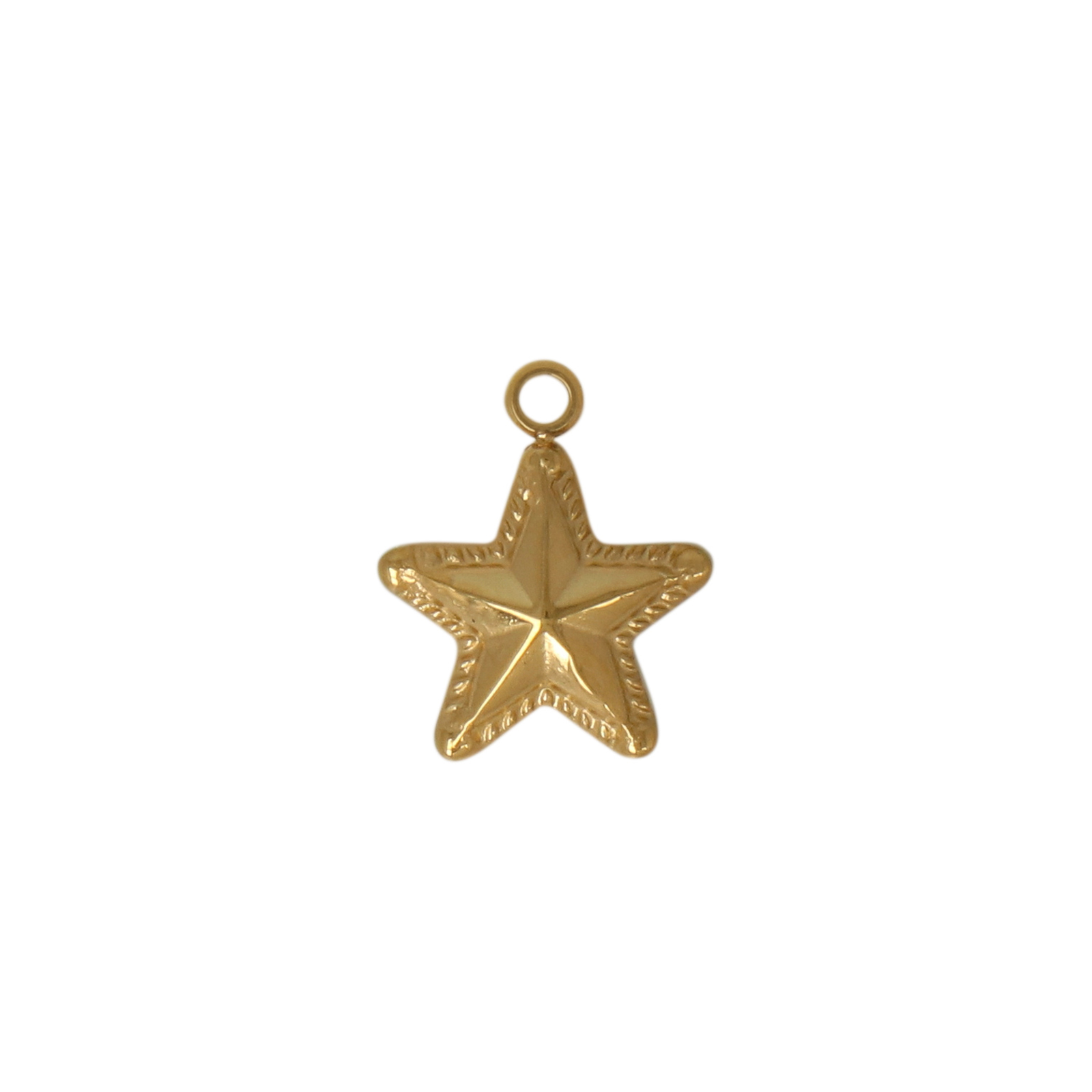 gold plated stainless stell star charm 10mm | 1pc
