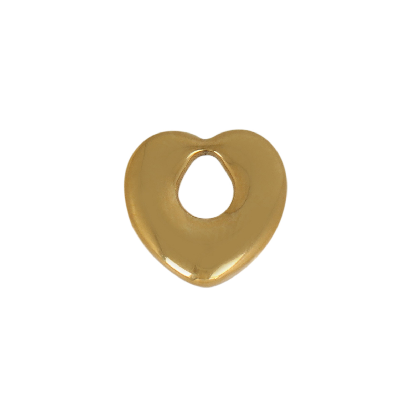 anhänger donut herz vergoldet edelsthal 12mm | 1st