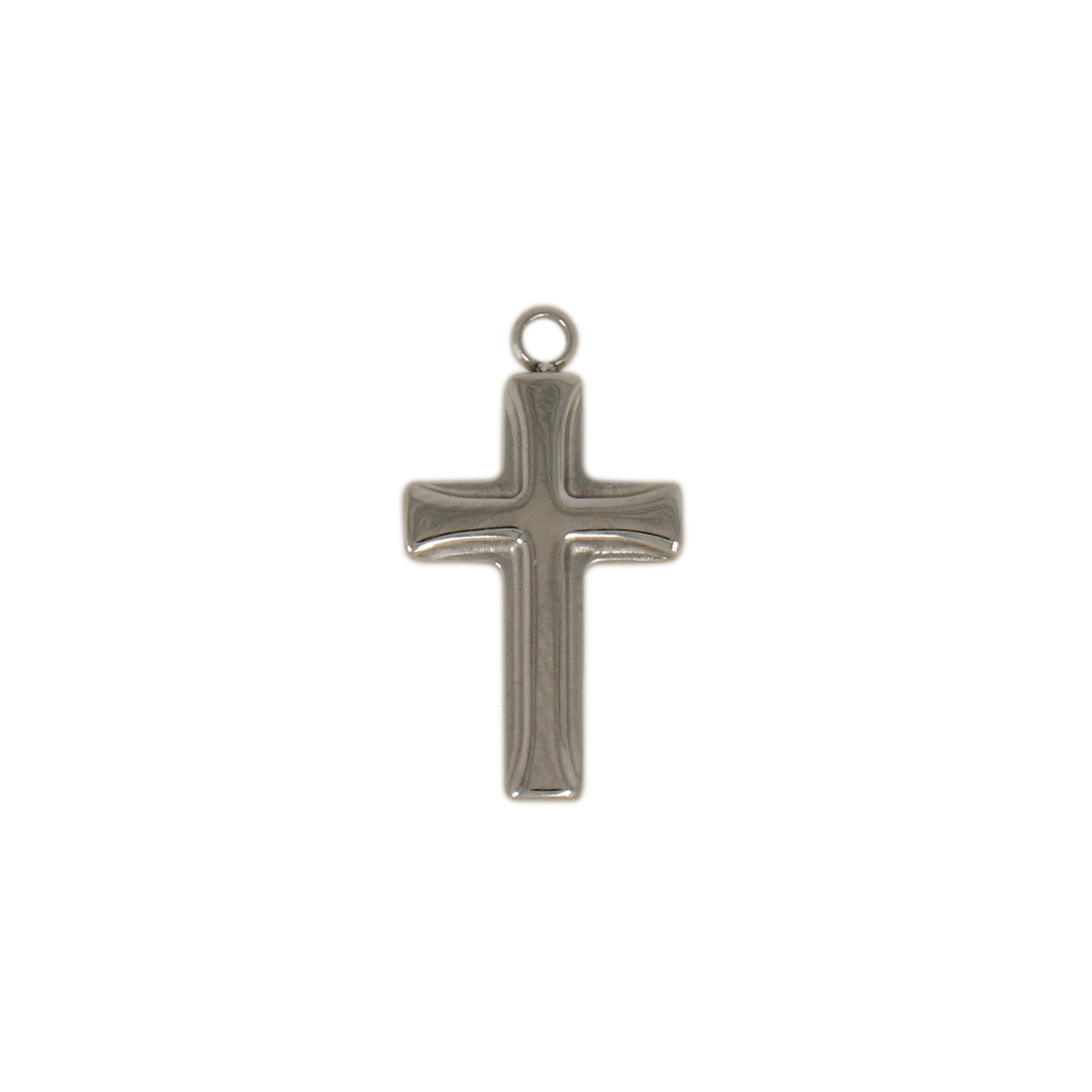 stainless stell cross charm 15x10mm | 1pc