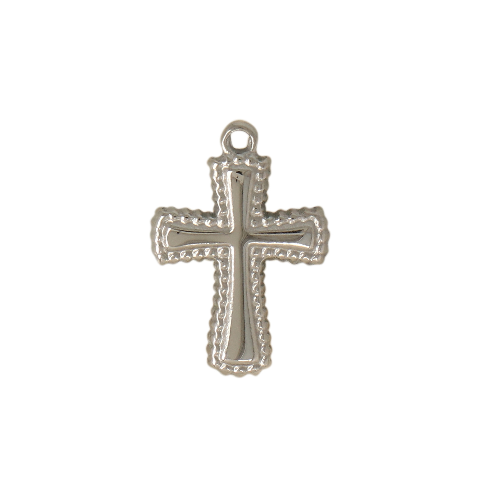 stainless stell cross charm 17x13mm | 1pc