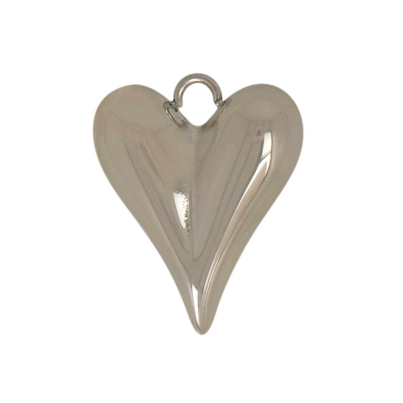 stainless stell heart pendant 20x16mm | 1pc