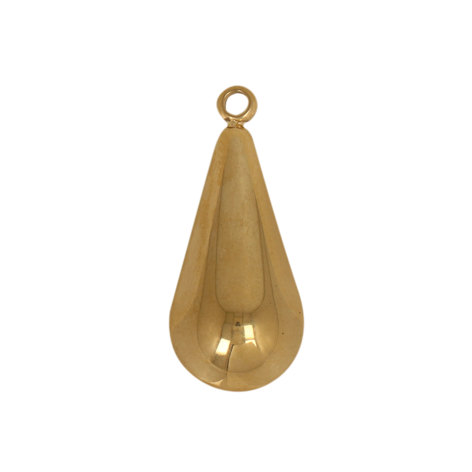 gold plated stainless briolette pendant 20x10mm | 1pc