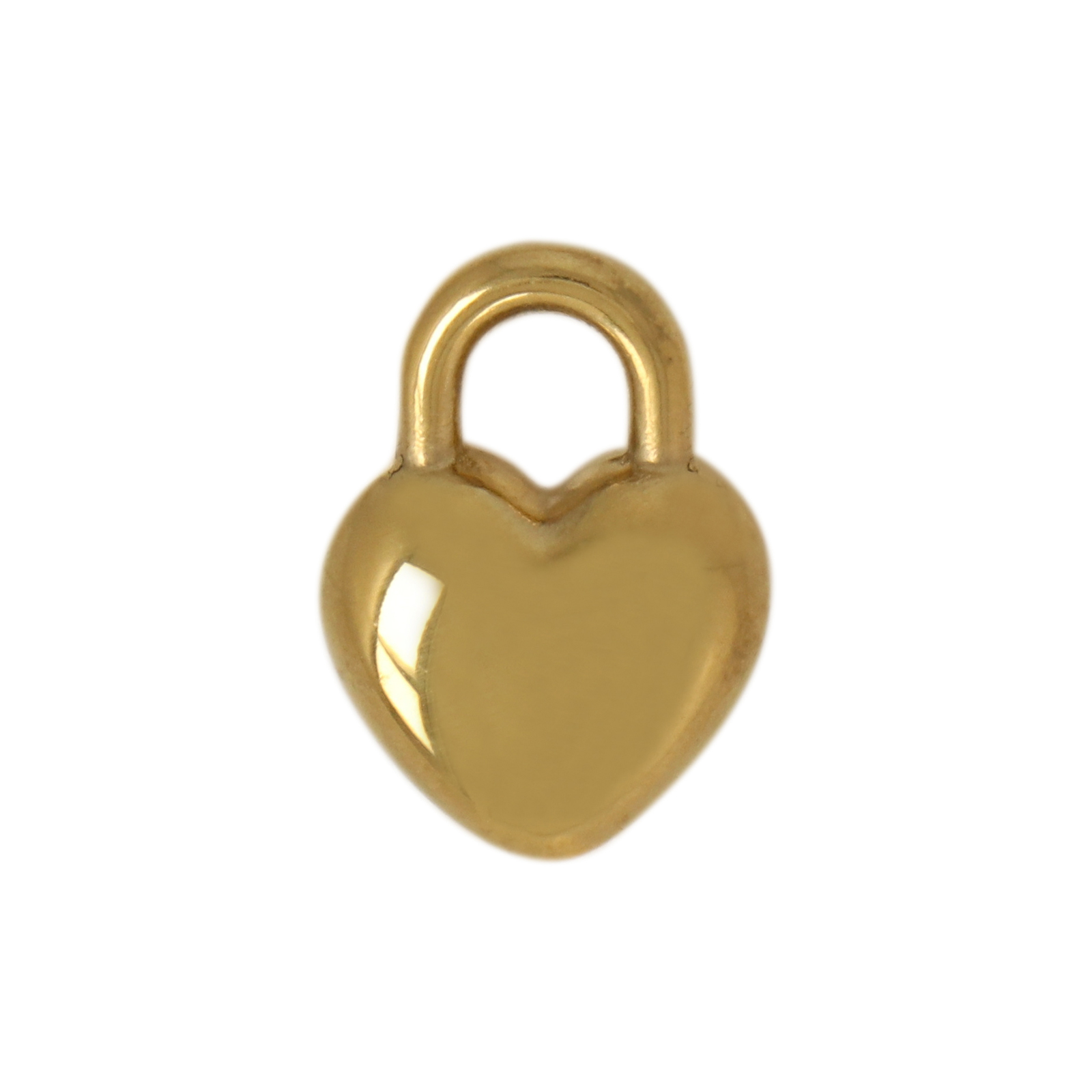 gold plated stainless heart locker pendant 18x12mm | 1pc