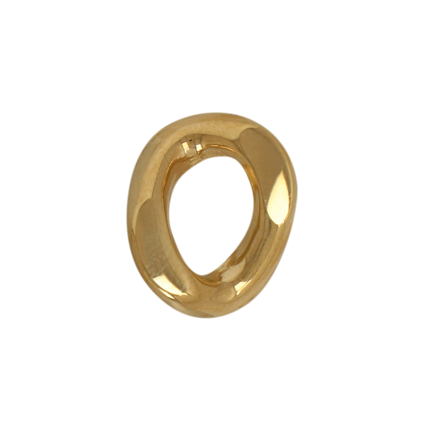 gold plated stainless groumette connector 16x14mm | 1pc