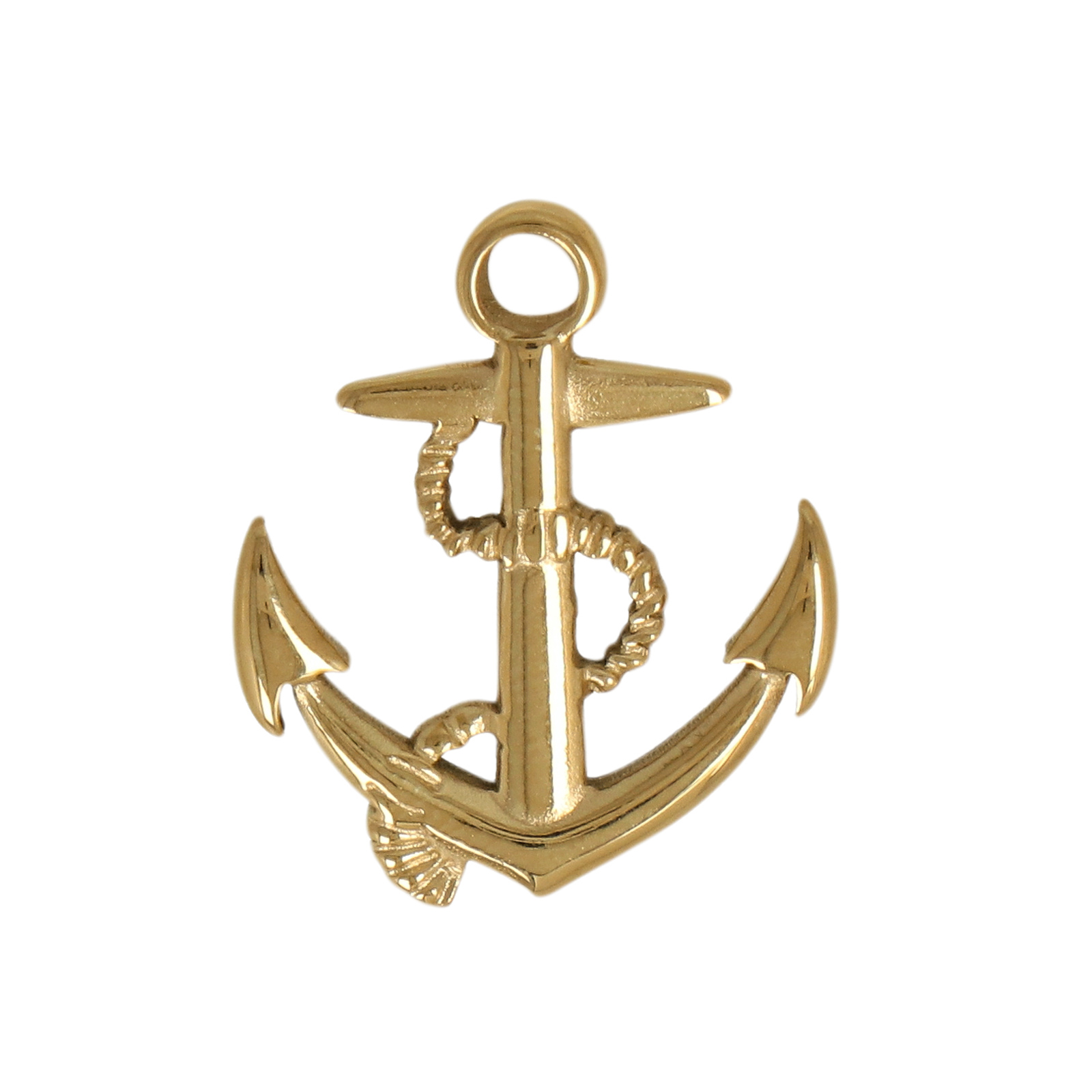 gold plated stainless anchor pendant 20x18mm | 1pc