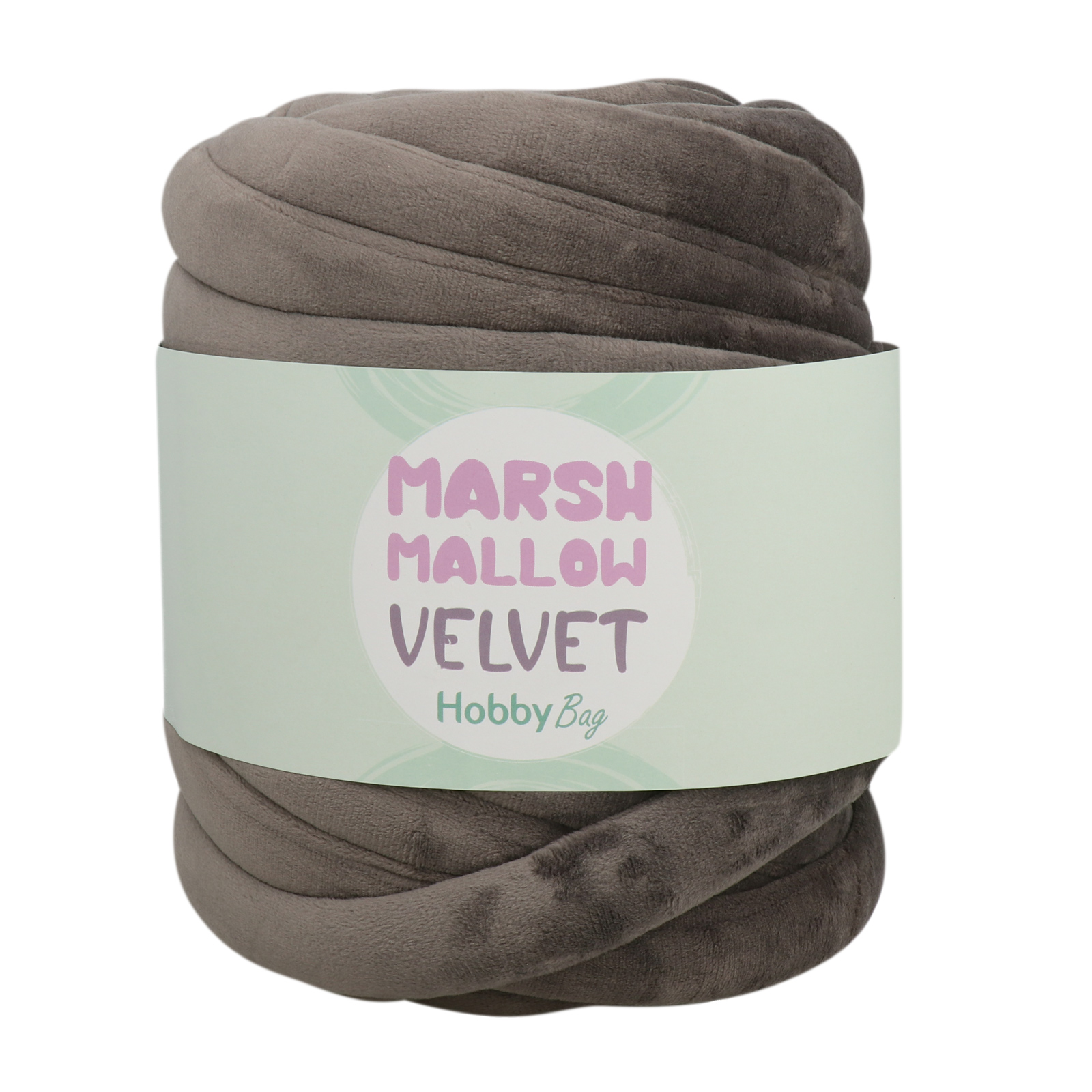 hobbybag marshmallow velvet - grey - 500gr (20mt) | 1pc