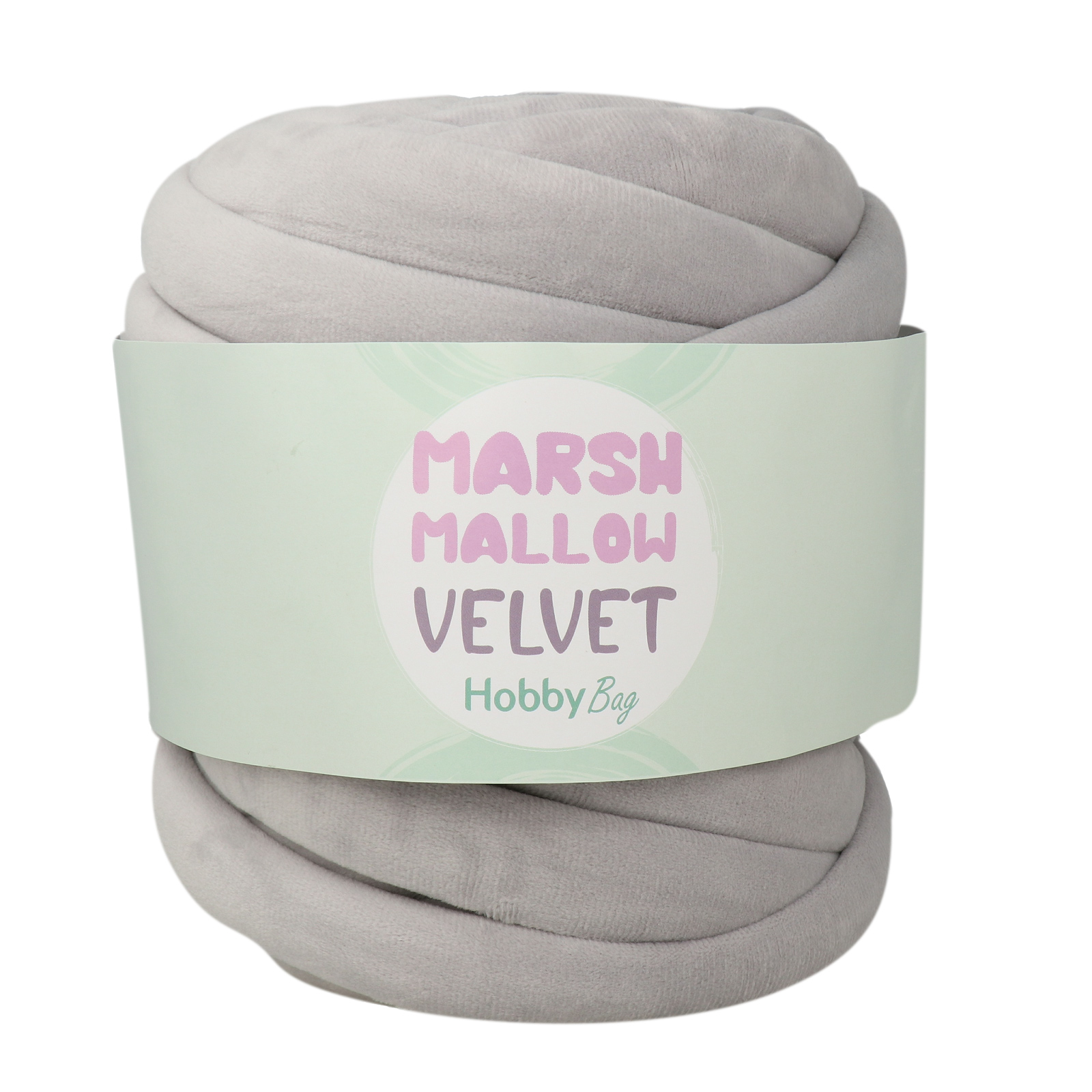 hobbybag marshmallow velvet - silver - 500gr (20mt) | 1pc