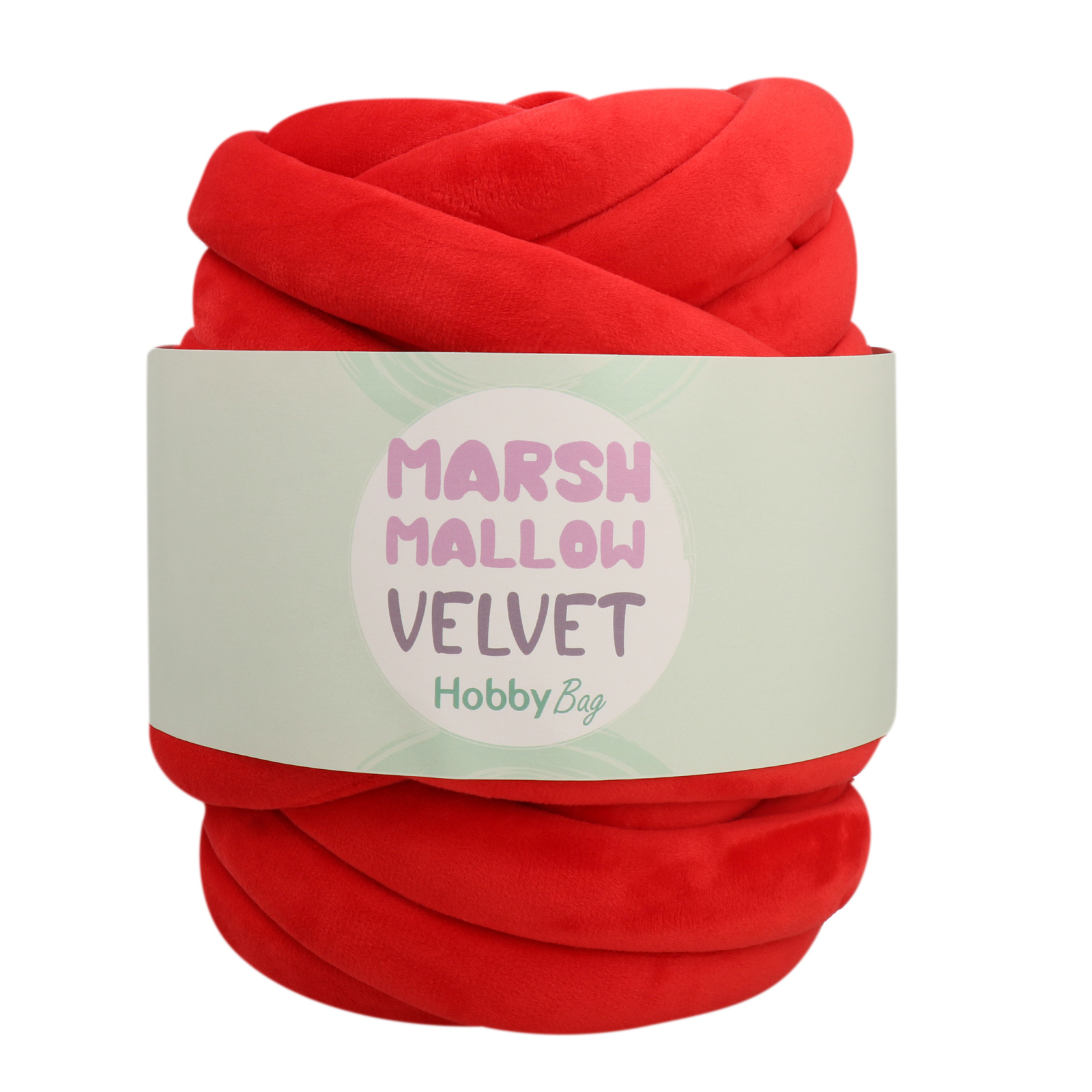 hobbybag marshmallow velvet - rot - 500gr (20mt) | 1st