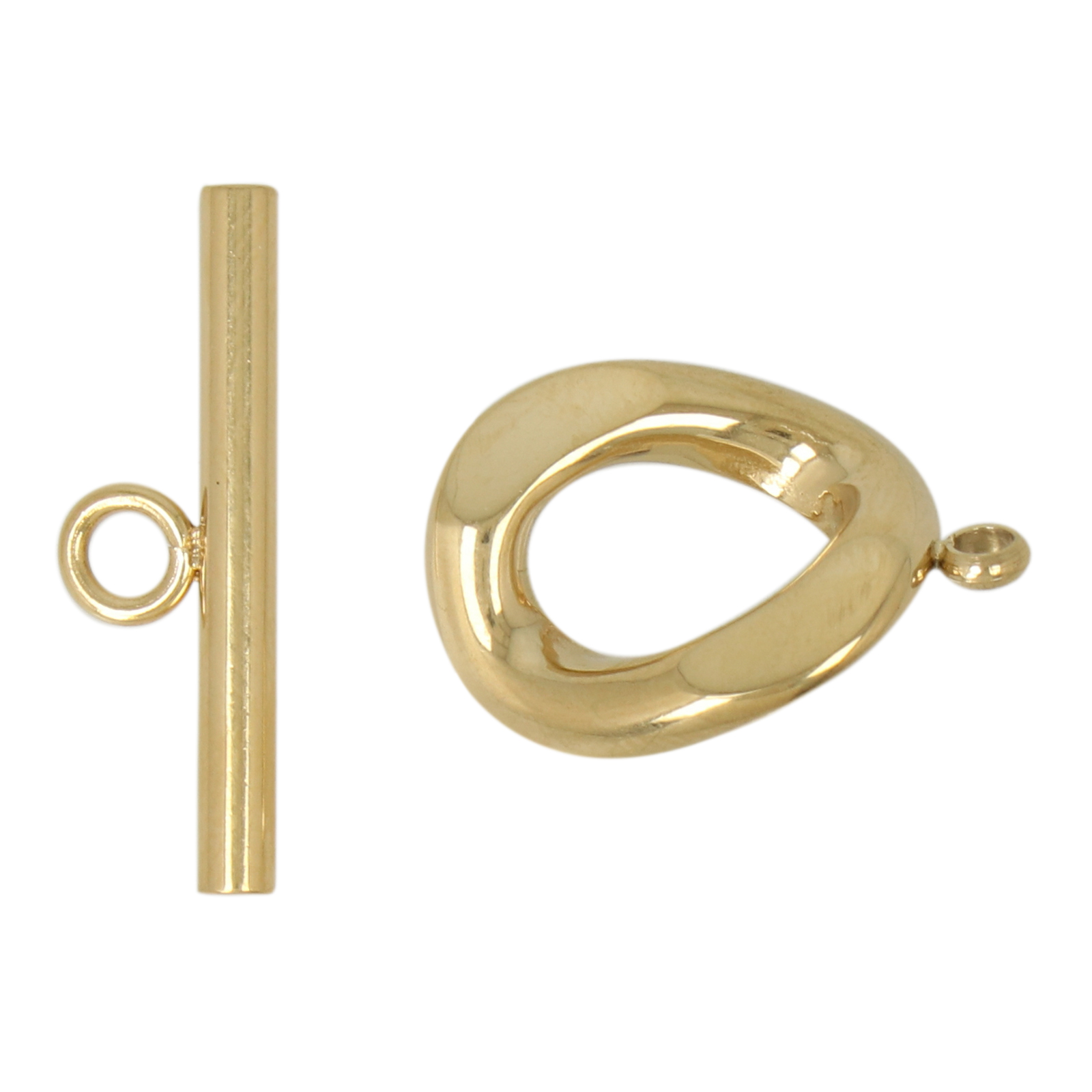 gold plated stainless stell toogle clasp groumette 16x13mm | 1pc