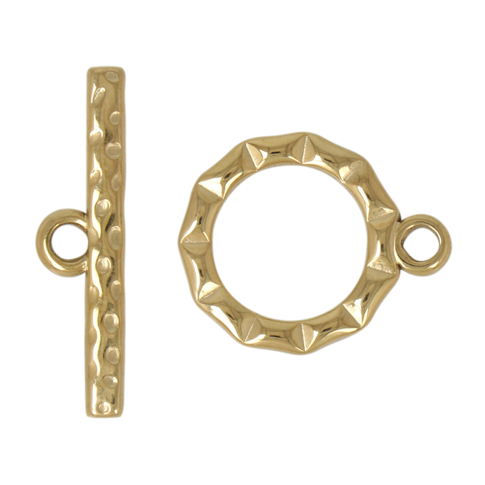 t-verschluss edelstahl vergoldet cutted 16mm | 1st