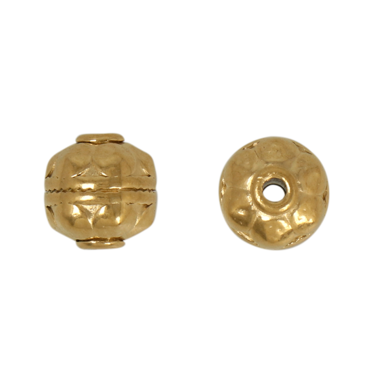 vergoldet edelsthal rund 10mm - loch 1,6mm | 1st