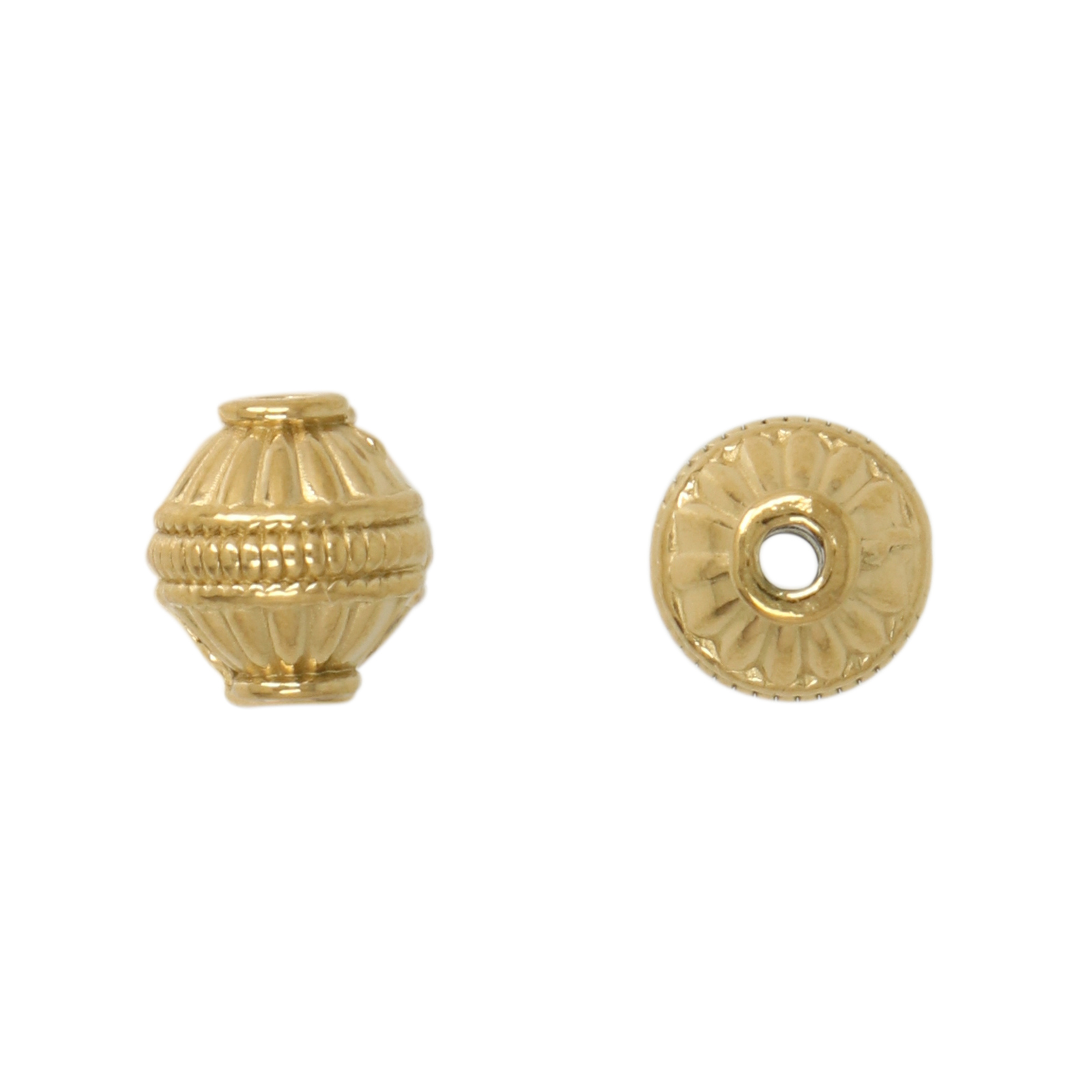 vergoldet edelsthal rund 10mm - loch 1,6mm | 1st