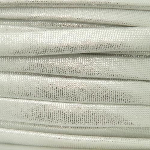 lycra elastic cord - metallic silver 5mm | 1mt