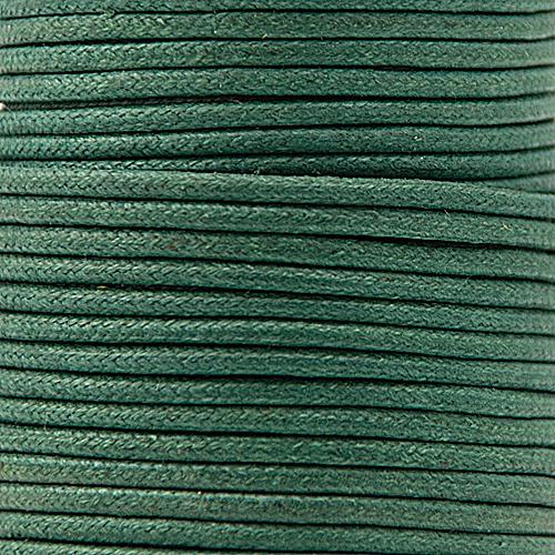 green waxed cotton cord 2mm | 25mt