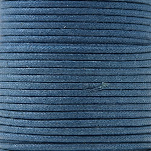 blue waxed cotton cord 2mm | 25mt