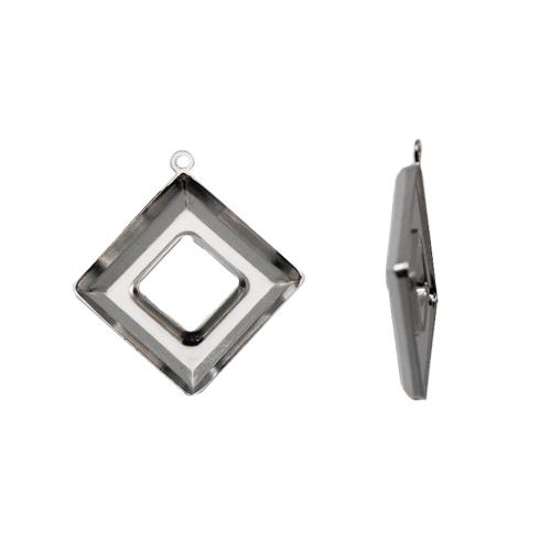 fassung square ring (4439) 20mm rhodium versilbert | 1st