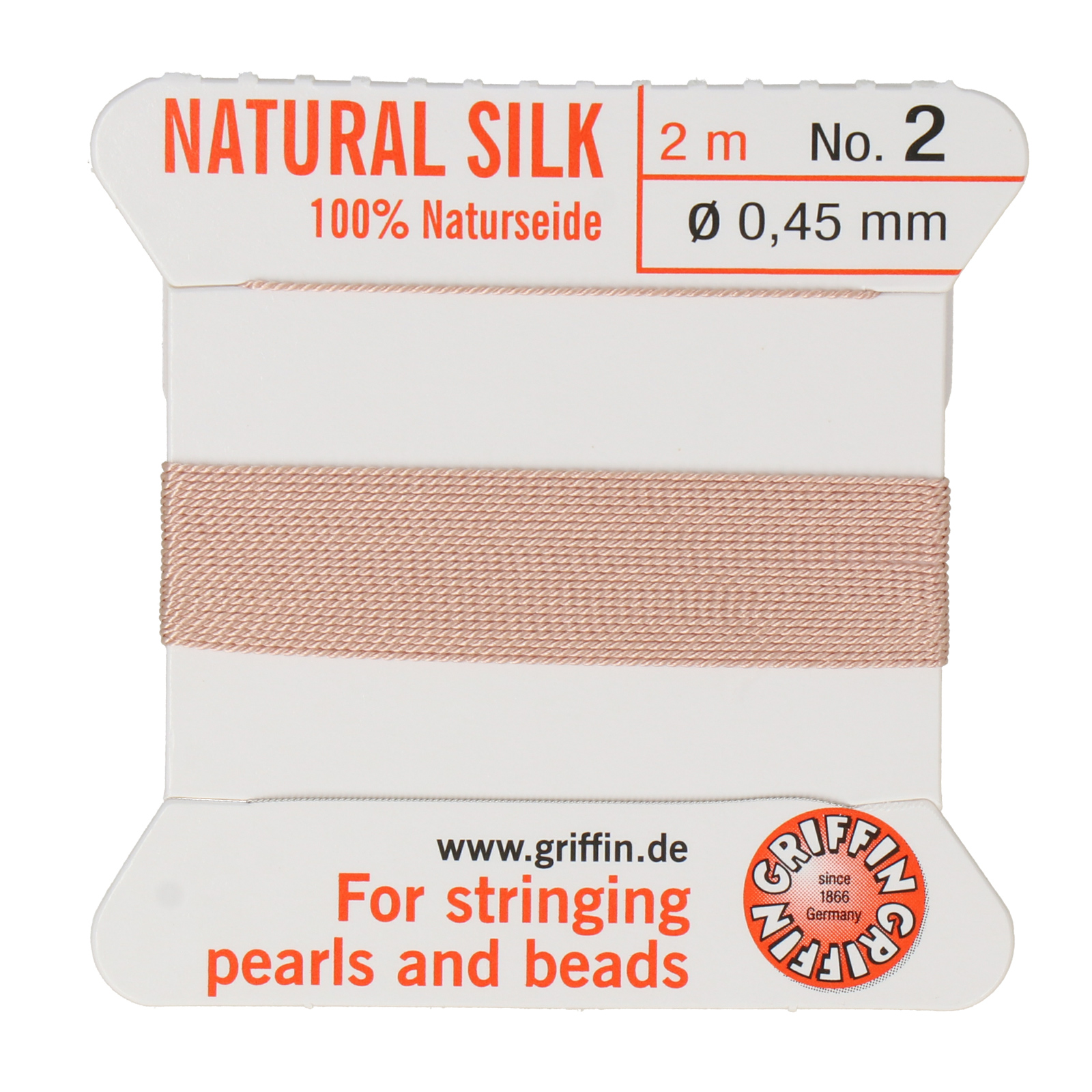 light pink griffin silk bead cord diameter 0,45mm - 2 mt | 1pc
